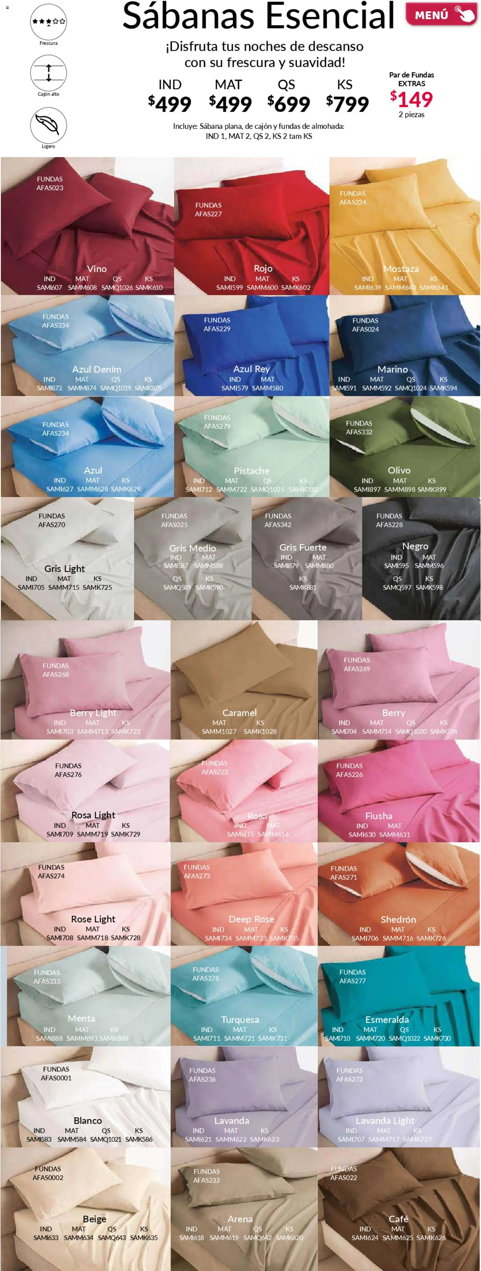 Nuevas ofertas de Colchas Concord válidas en toda la República Mexicana desde el 01.02.2026. ¡Encuentra las mejores ofertas en Colchas Concord catálogo! | Página: 89 | Productos: Mostaza, Café, Almohada, Sabanas