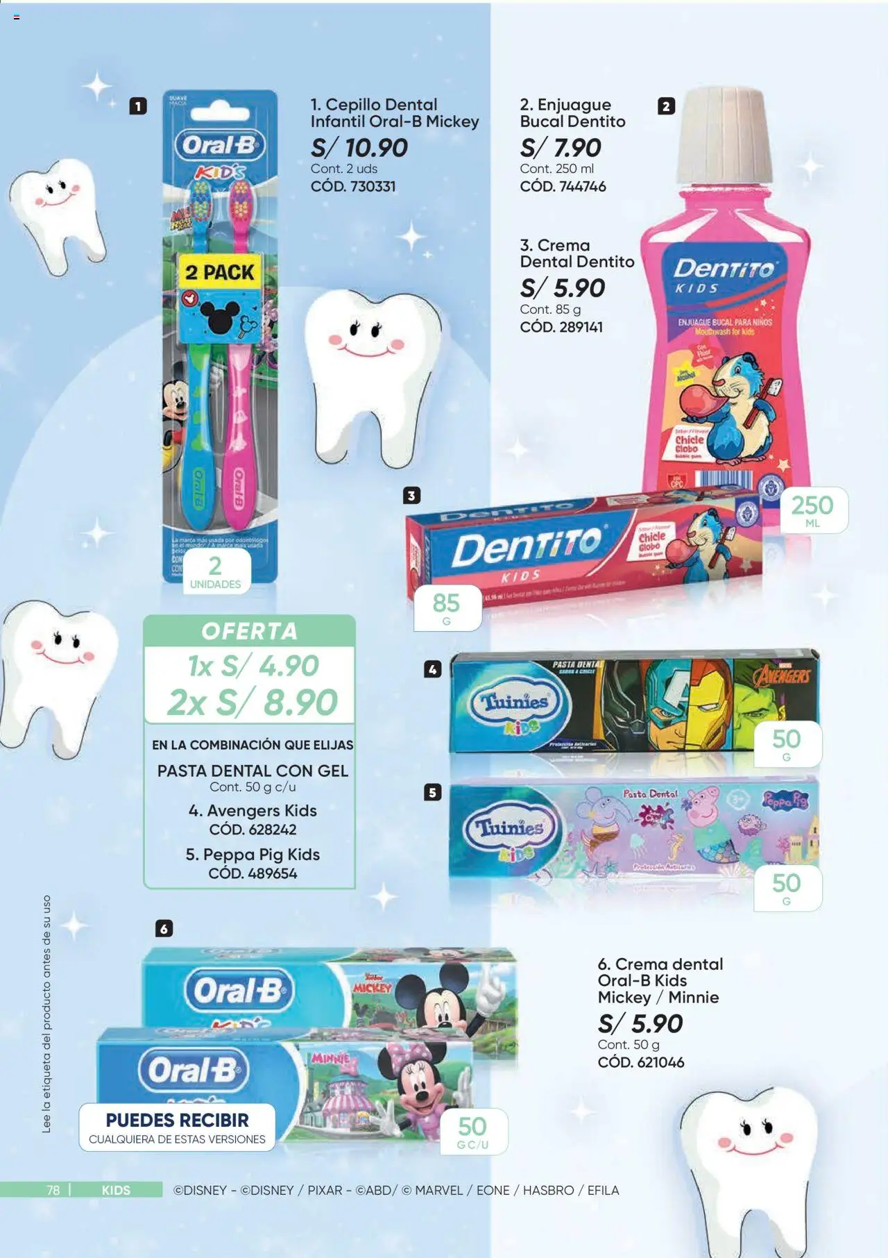 Catálogo Azzorti válido desde 28.07.2025 | Página: 78 | Productos: Pasta dental, Enjuague bucal, Pasta, Crema