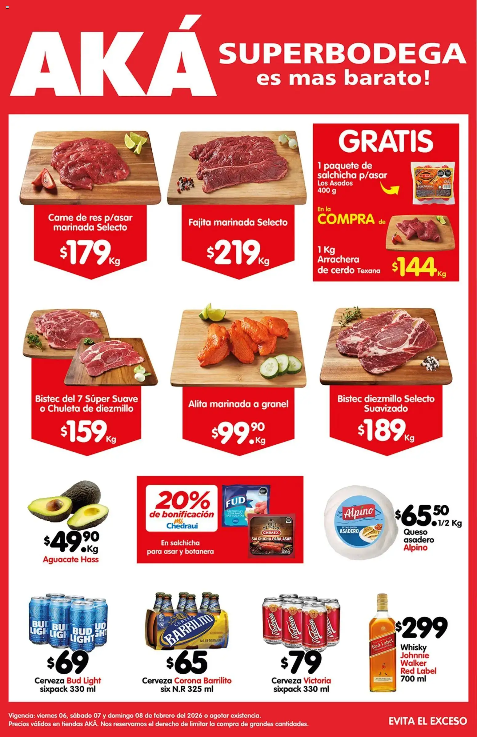 Nuevas ofertas de Arteli válidas en toda la República Mexicana desde el 06.02.2026. ¡Encuentra las mejores ofertas en Arteli folleto Carnita Asada Aká Superbodegas ! | Página: 1
