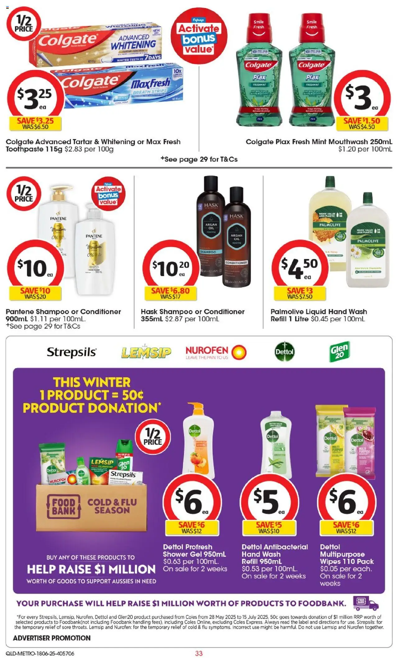 Coles catalogue - valid from 18.06.2025 | Page: 33 | Products: Shampoo, Conditioner, Honey, Hand wash