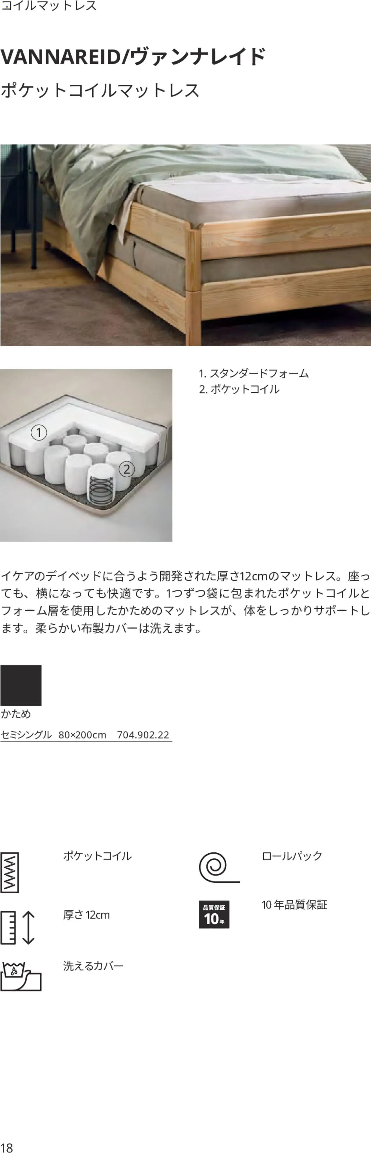  | ページ: 18 | 製品: ポケットコイルマットレス
