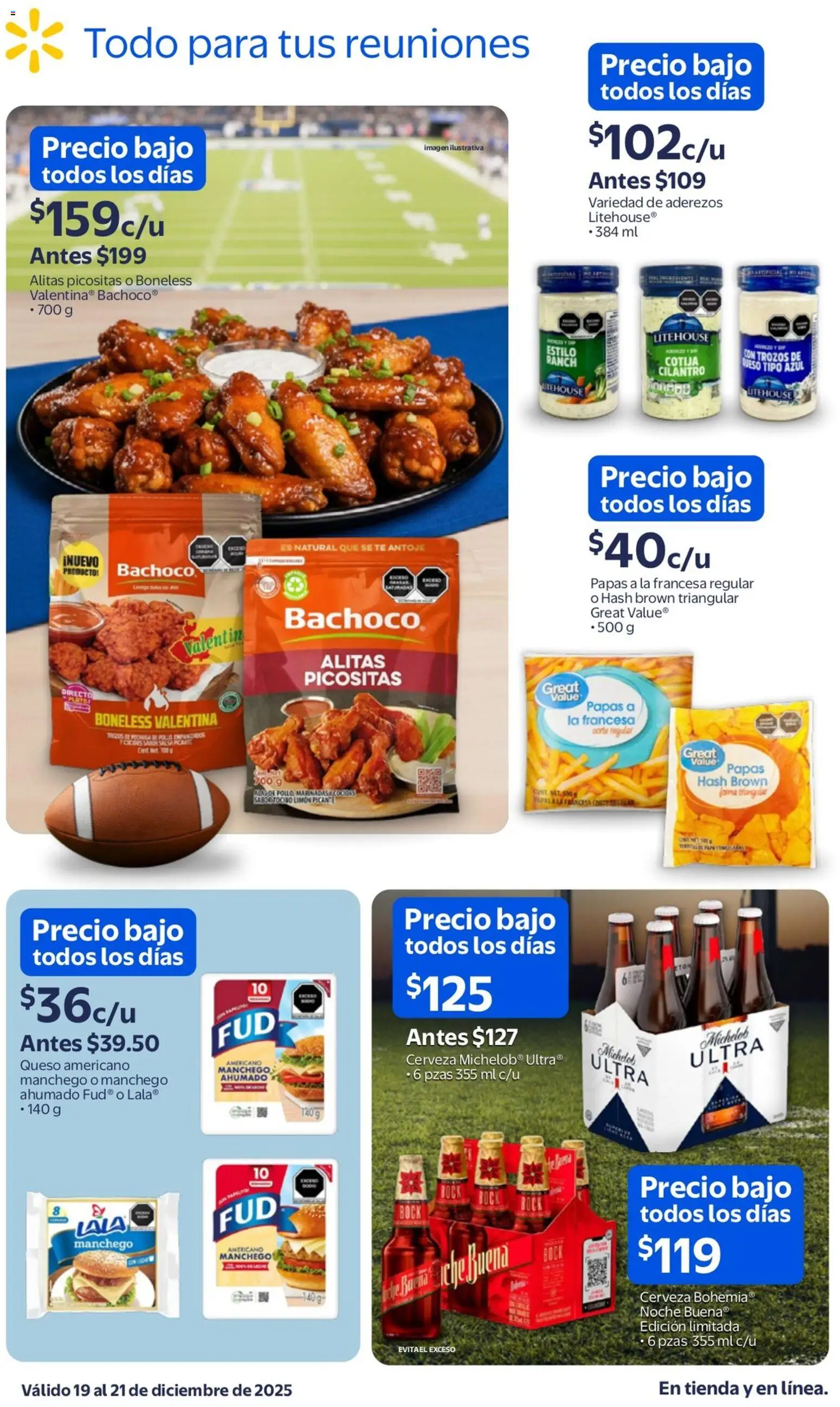 Nuevas ofertas de Walmart válidas en toda la República Mexicana desde el 19.12.2025. ¡Encuentra las mejores ofertas en Walmart catálogo Ofertas! | Página: 2 | Productos: Tocino, Queso, Cerveza, Té