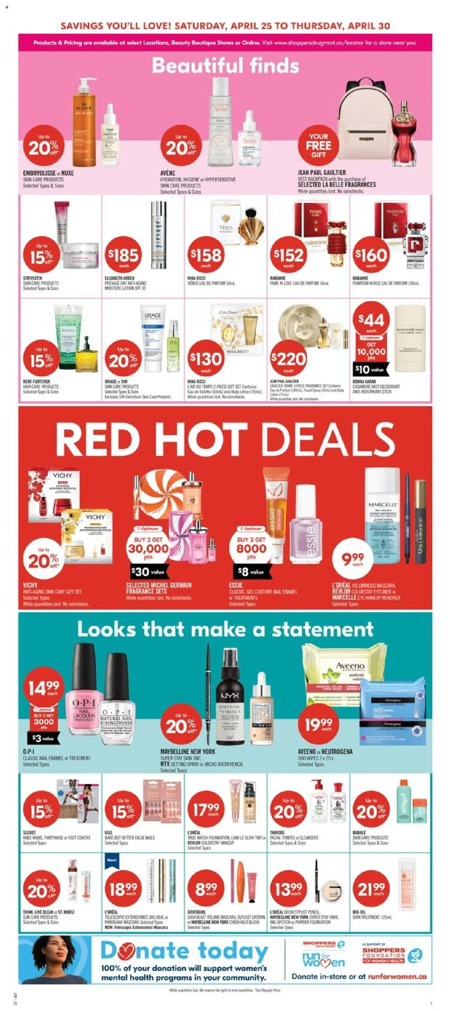 Shoppers flyer valid from 24.04.2026 | Page: 13 | Products: Backpack, Mascara, Eyeliner, Vest