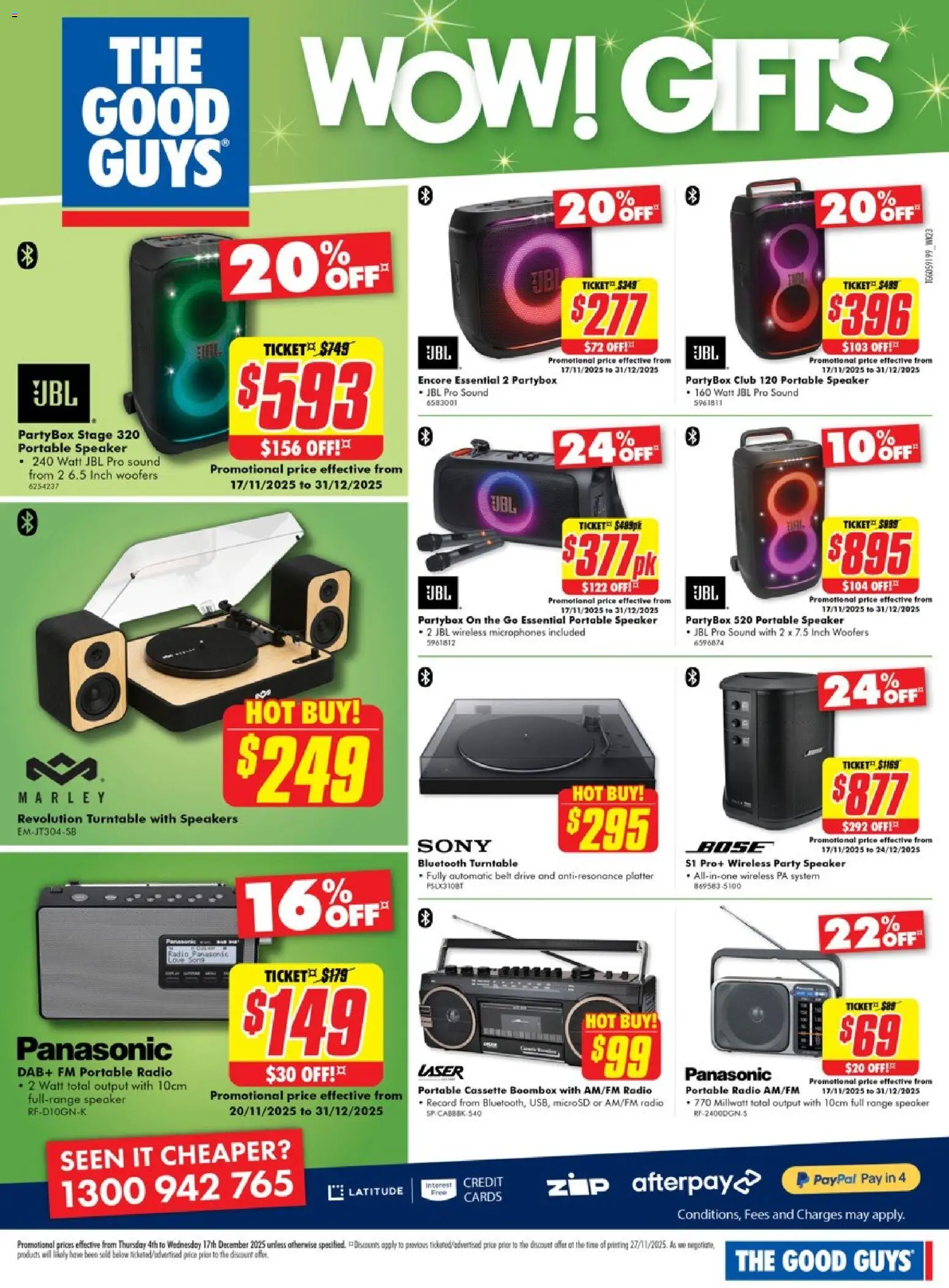 The Good Guys catalogue - valid from 03.12.2025 | Page: 32 | Products: Belt, Radio, Speaker, Portable