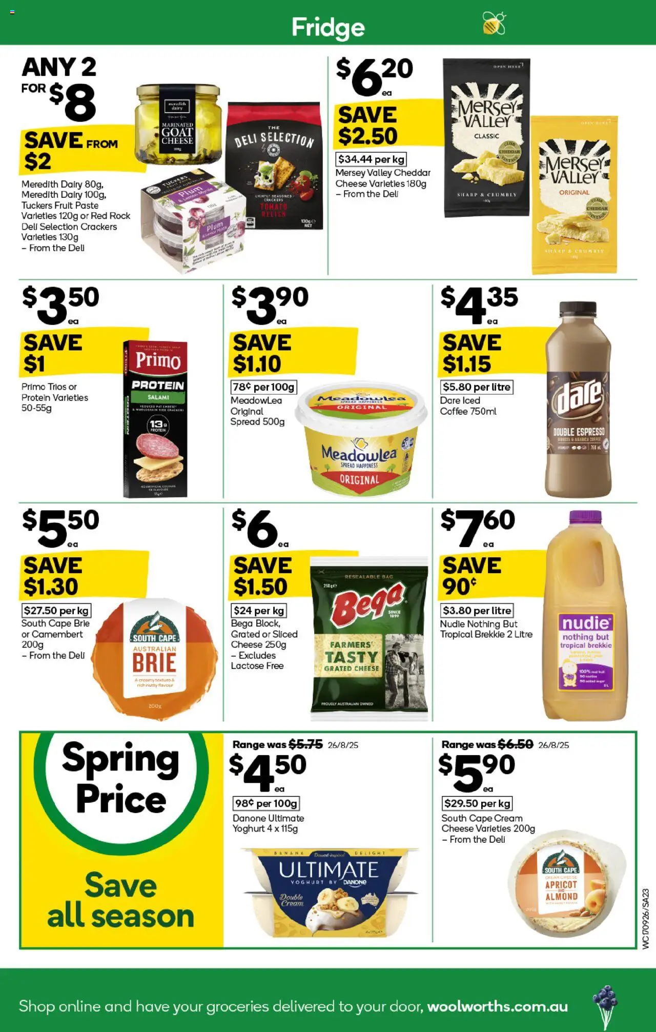 Woolworths catalogue - valid from 17.09.2025 | Page: 23 | Products: Dairy, Cheese, Bag, Fridge