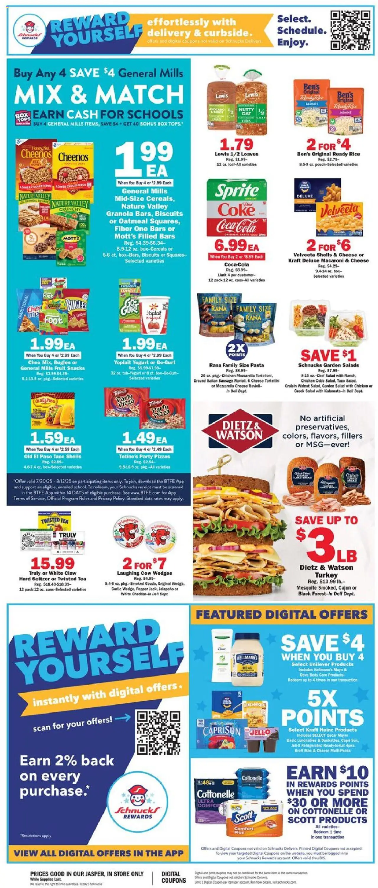 Schnucks Ad - valid from 30.07.2025 | Page: 2 | Products: Box, Rice, Salad, Pepper