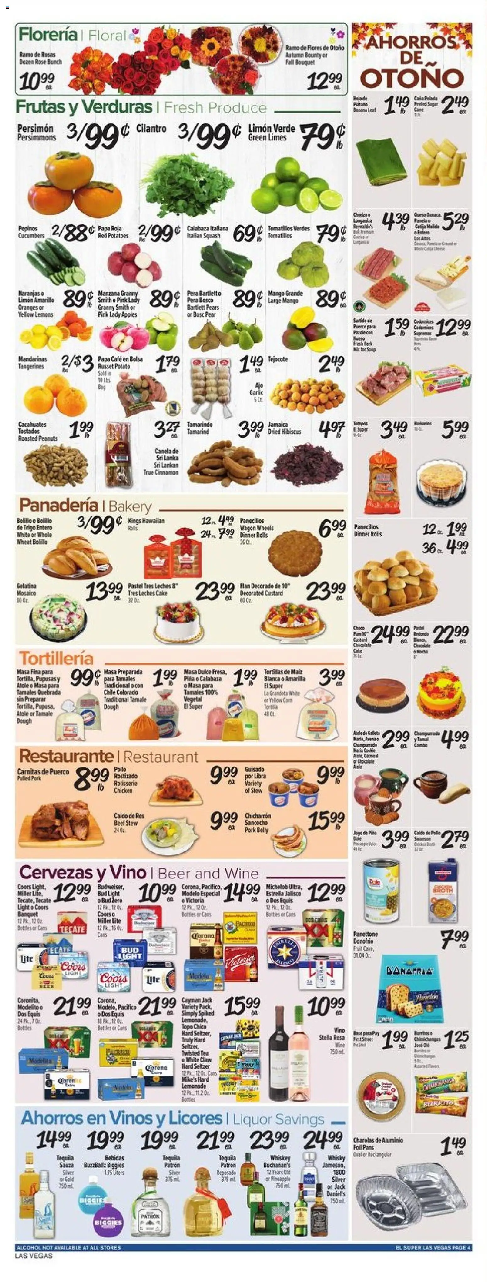 El Super Weekly Ad - NV - valid from 26.11.2025 | Page: 4 | Products: Wine, Beer, Whiskey, Mango
