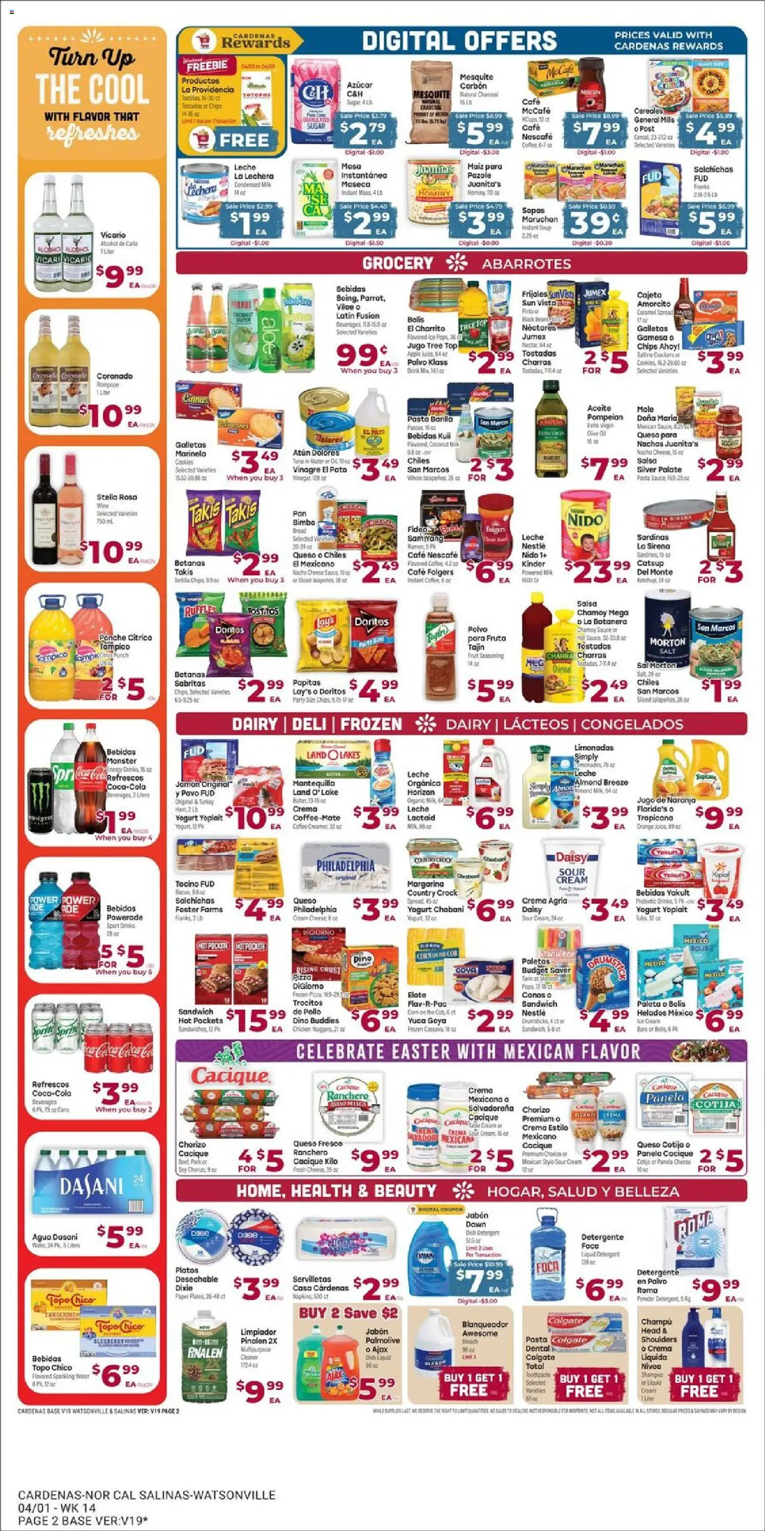 Cardenas Weekly Ad - CA - valid from 01.04.2026 | Page: 2 | Products: Bed, Cheese, Yogurt, Cream