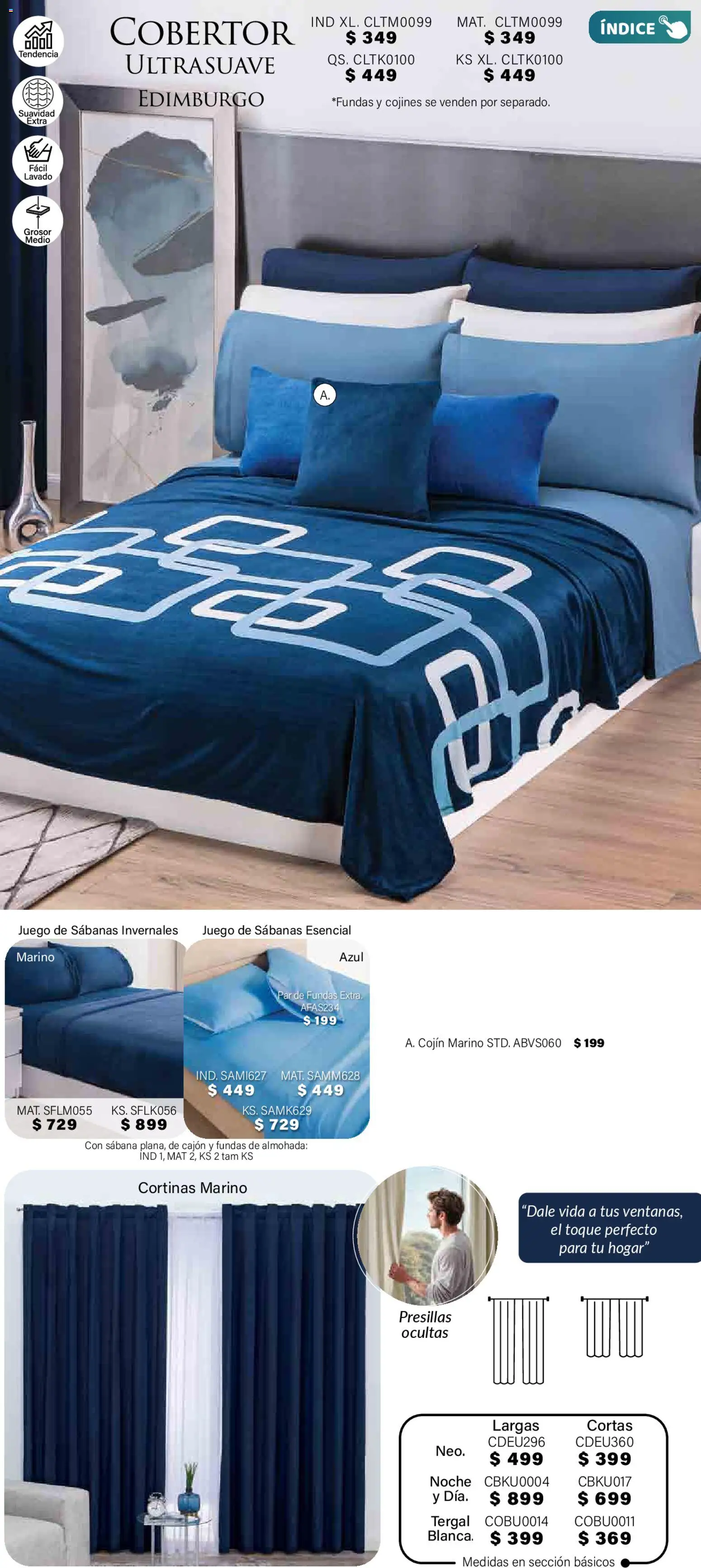 Nuevas ofertas de Colchas Concord válidas en toda la República Mexicana desde el 01.11.2025. ¡Encuentra las mejores ofertas en Colchas Concord Buen Fin! | Página: 396 | Productos: Cobertor, Juego, Sabanas, Cortinas