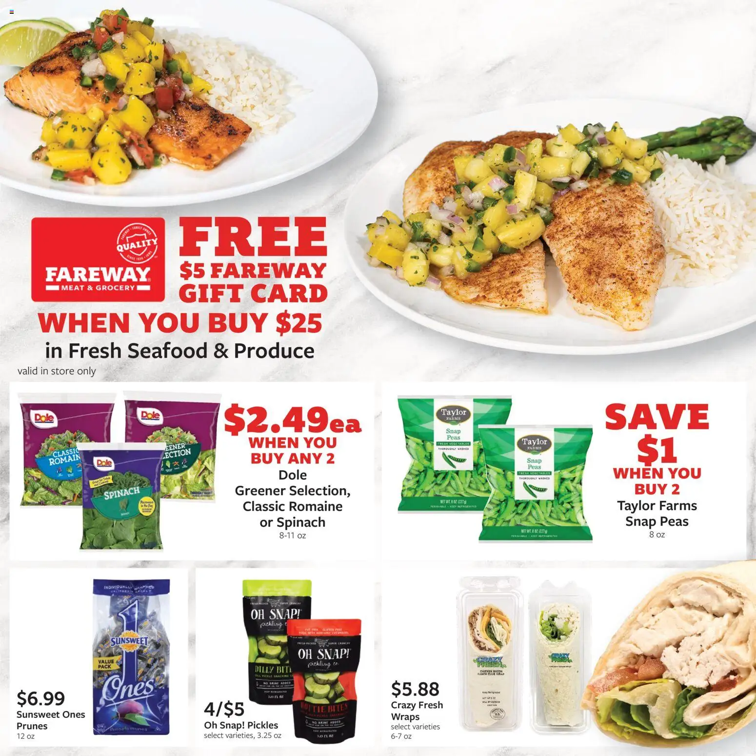 Fareway Monthly Ad - valid from 02.03.2026 | Page: 15 | Products: Romaine, Spinach, Vegetables, Seafood
