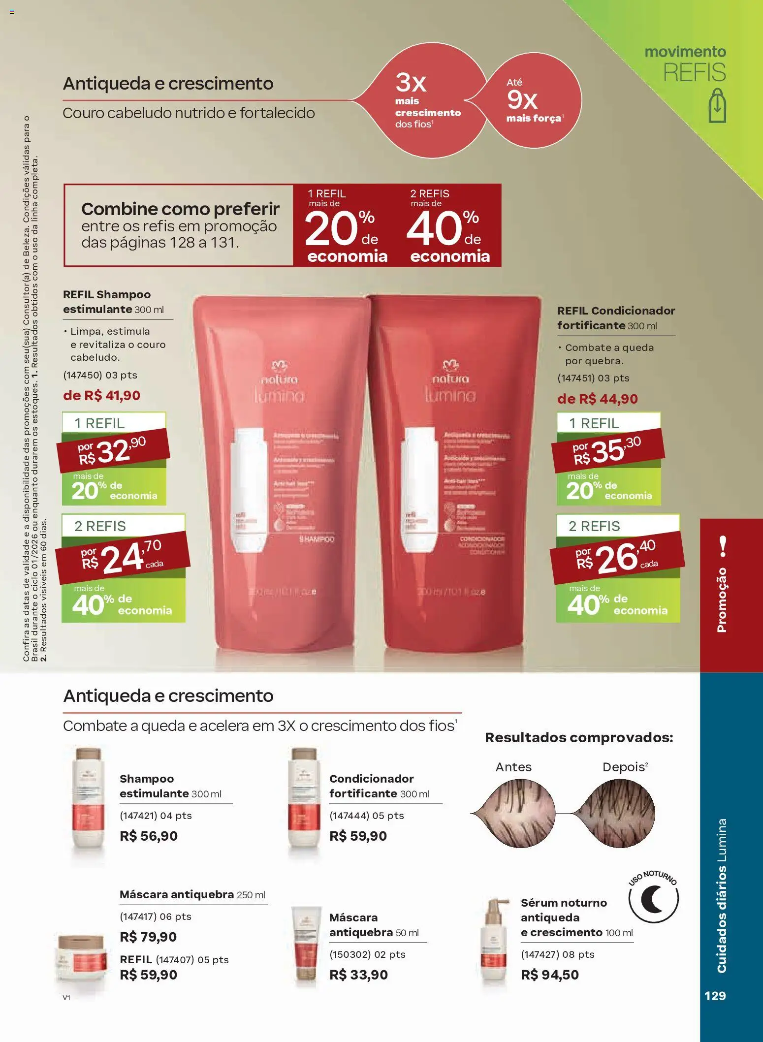 Natura Folheto - válido de 26.12.2025 | Página: 129 | Produtos: Shampoo, Condicionador, Sérum
