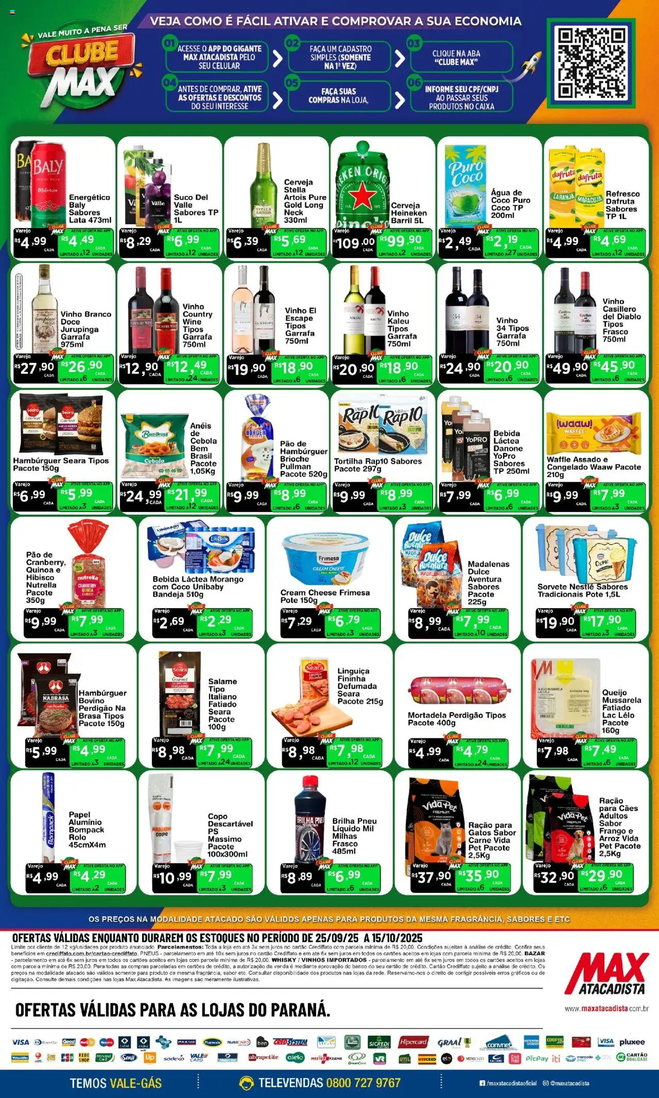 Max Atacadista Folheto - válido de 25.09.2025 | Página: 2 | Produtos: Cará, Cerveja, Carne, Frango