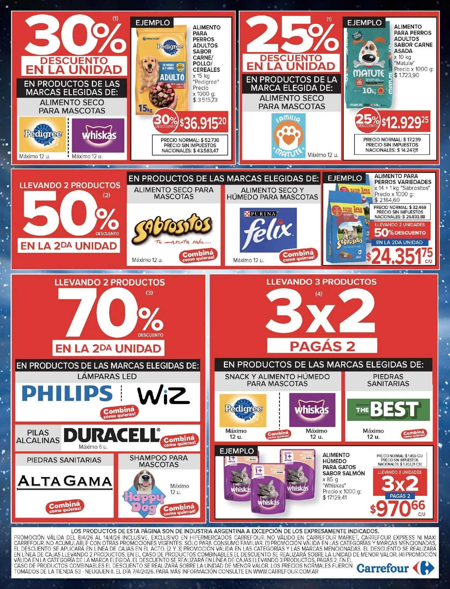 Carrefour ofertas │ válido desde el 08.04.2026 | Página: 18 | Productos: Caso, Pilas, Shampoo, Cereales