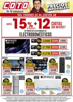 Vista previa Coto ofertas electro válido desde el 22.08.2025
