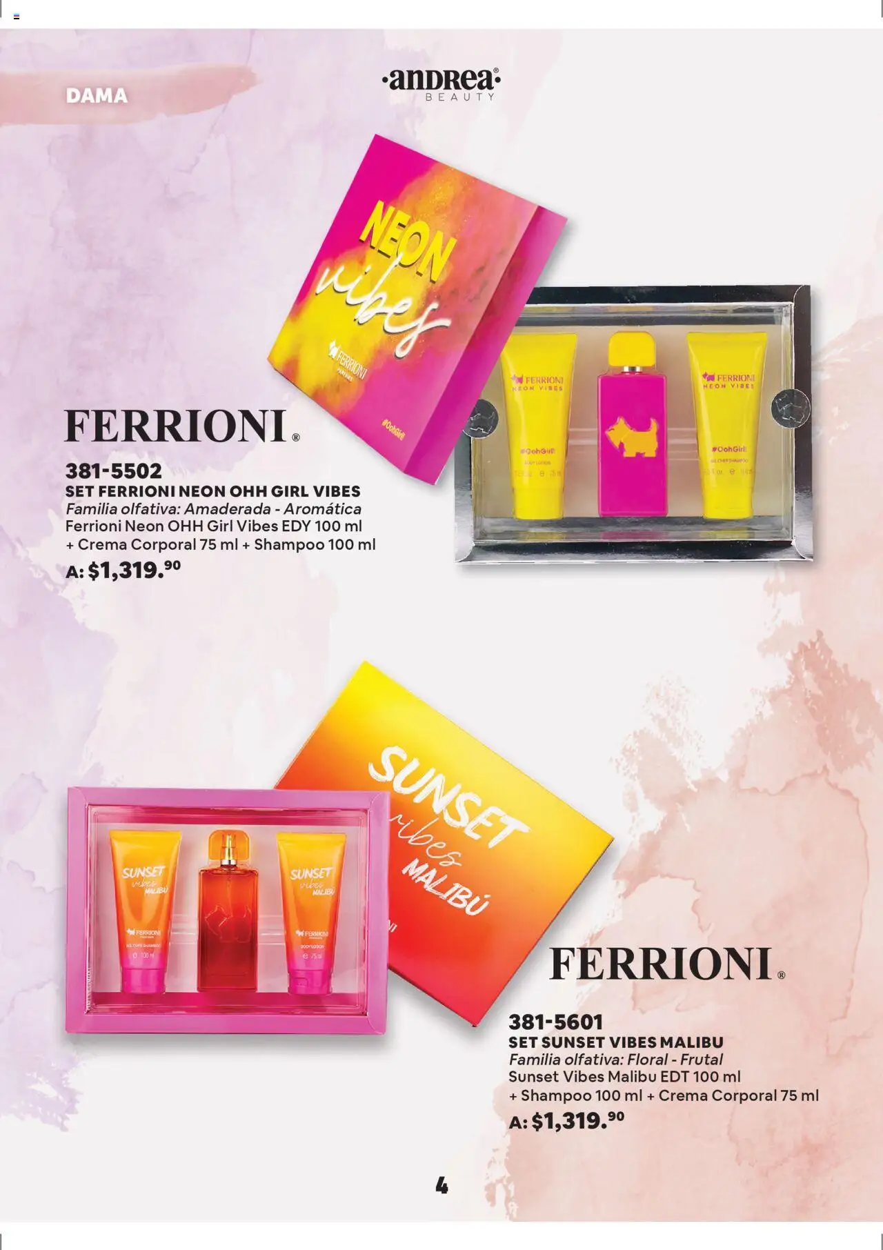 Nuevas ofertas de Andrea válidas en toda la República Mexicana desde el 28.09.2025. ¡Encuentra las mejores ofertas en Andrea - Catálogo Especial de Aromas ! | Página: 4 | Productos: Crema, Body, Crema corporal