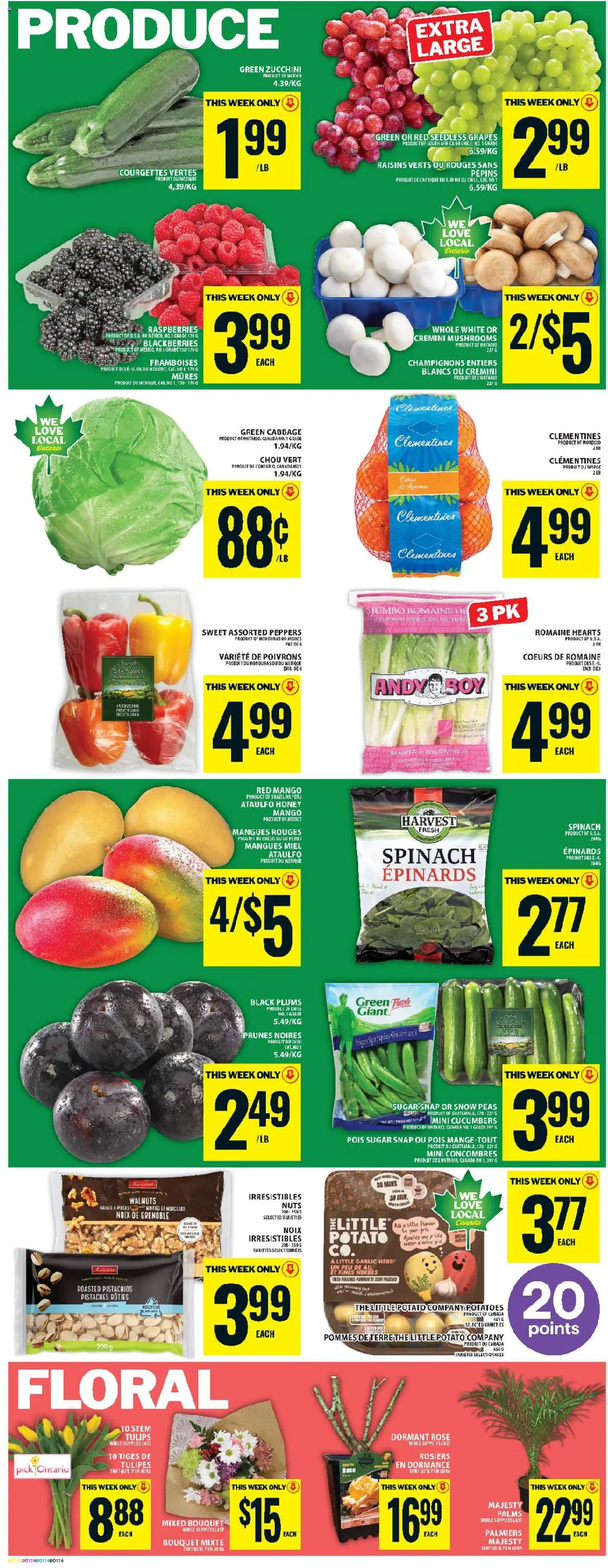Food Basics flyer valid from 23.04.2026 | Page: 6 | Products: Nuts, Cucumbers, Potatoes