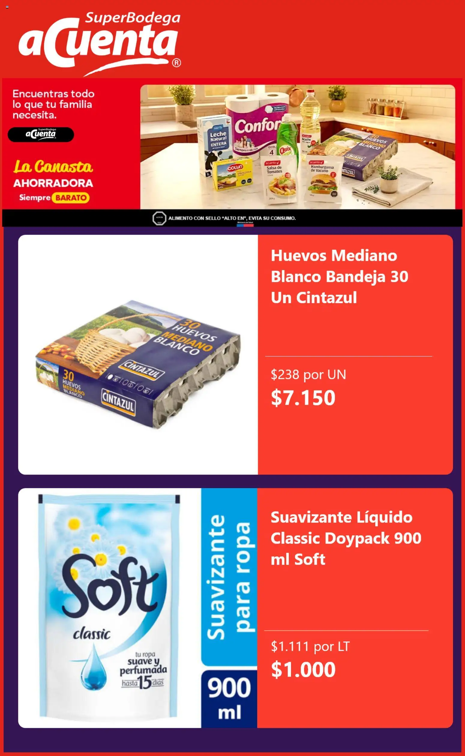 Super Bodega aCuenta Ofertas  │ válido desde el 23.04.2026 | Página: 5 | Productos: Bandeja, Suavizante, Leche, Tomates