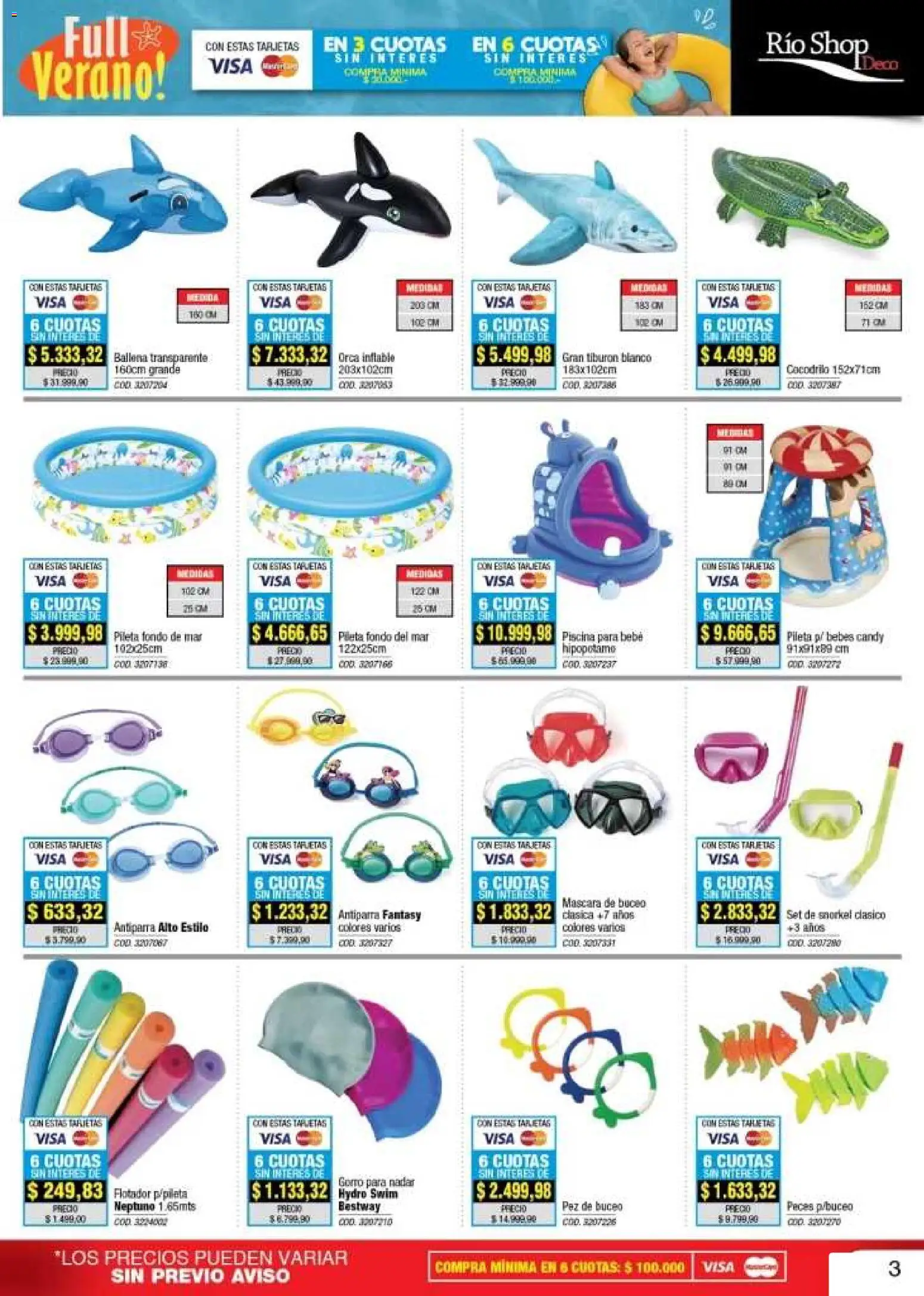 Río Shop Deco catálogo │ válido desde el 02.02.2026 | Página: 3 | Productos: Máscara, Pileta, Pez