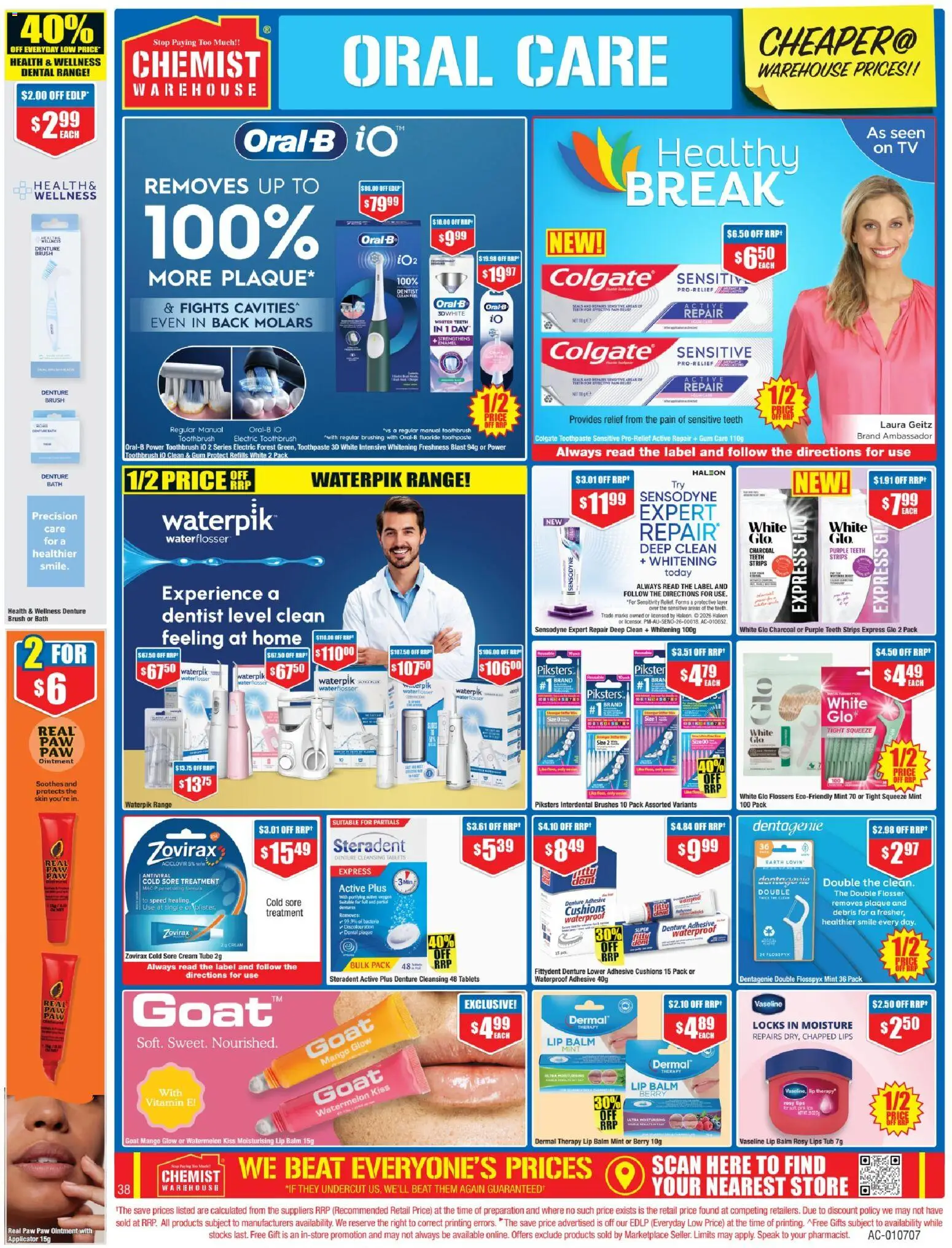 Chemist Warehouse catalogue - valid from 23.04.2026 | Page: 38 | Products: Brush, Watermelon, Sensitive teeth, Tablets