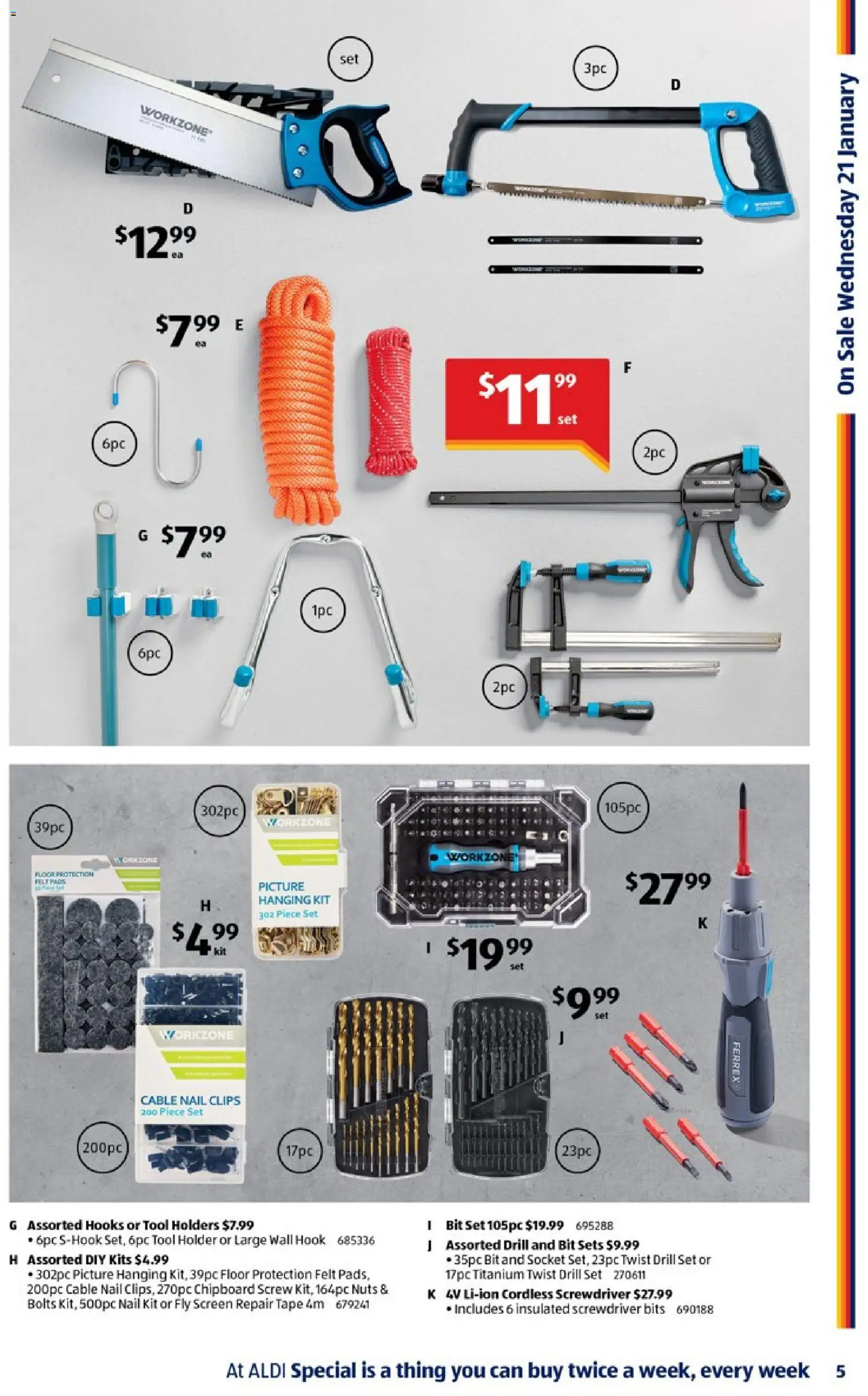 Aldi catalogue - valid from 21.01.2026 | Page: 5 | Products: Picture, Nuts, Clips, Screen