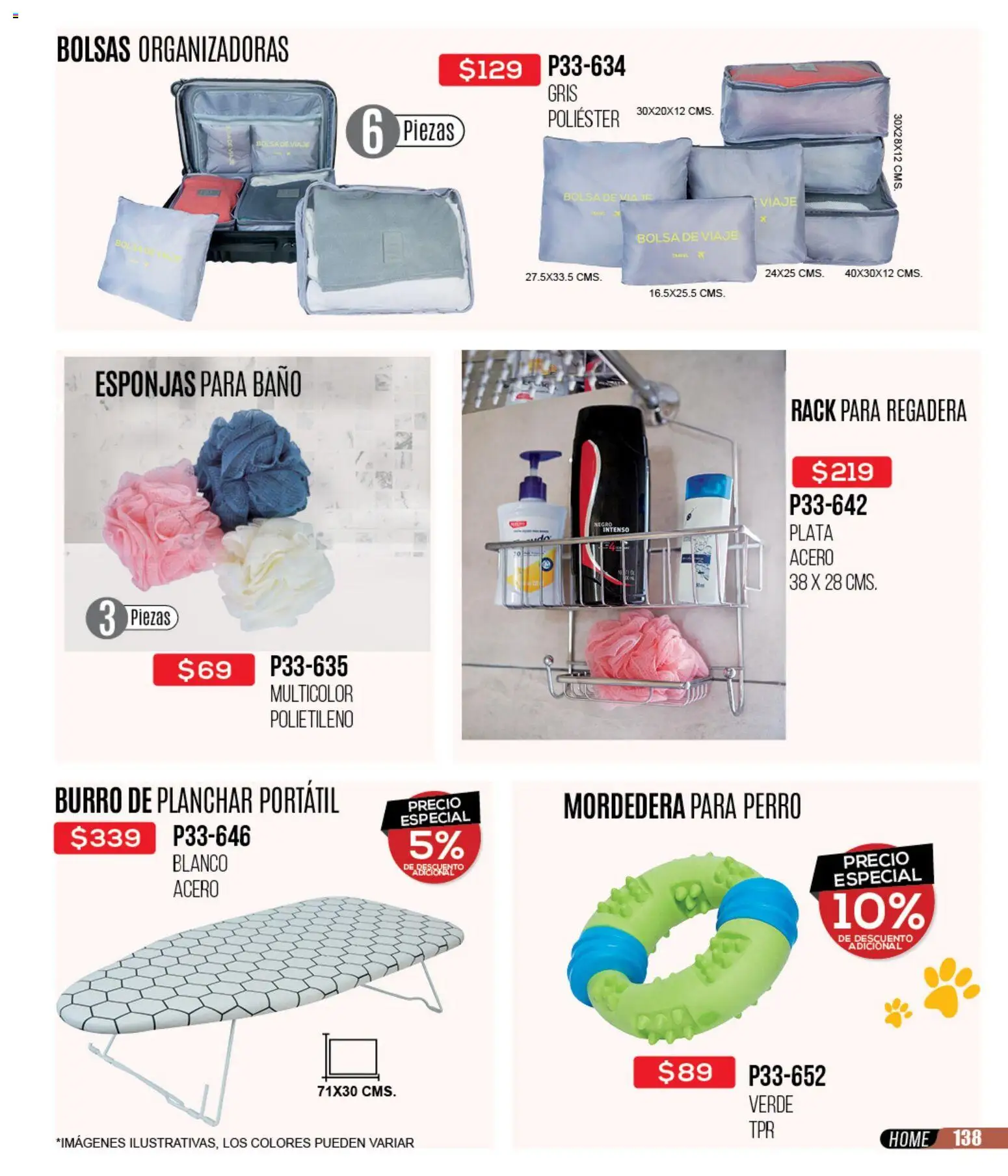 Nuevas ofertas de Cklass válidas en toda la República Mexicana desde el 02.01.2026. ¡Encuentra las mejores ofertas en Cklass catálogo Rebajas de Inicio de Año Ropa! | Página: 139 | Productos: Bolsa de viaje, Burro de planchar, Baño, Regadera