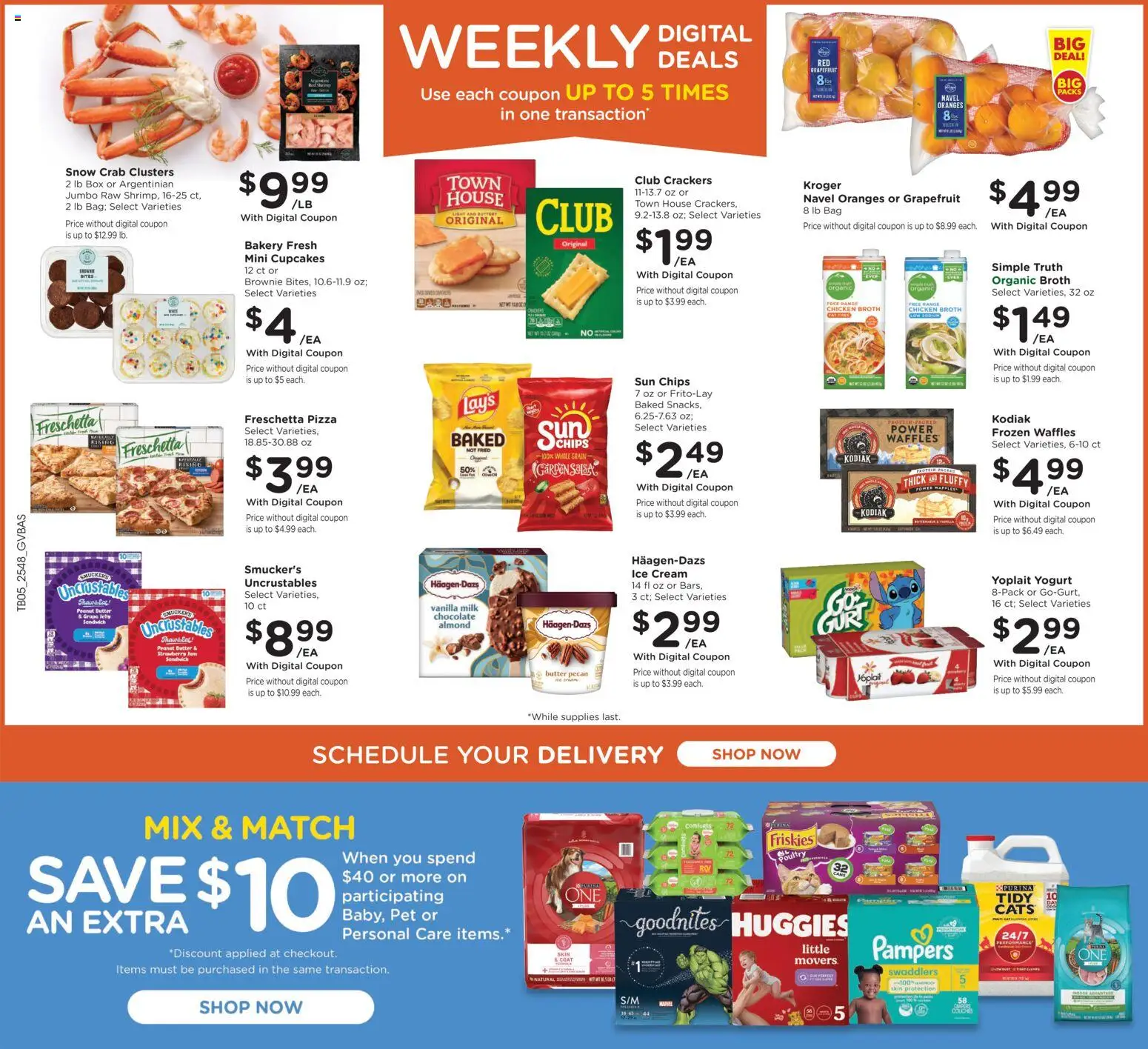 Kroger Ad - valid from 02.01.2026 | Page: 2 | Products: Box, Pizza, Coat, Bag