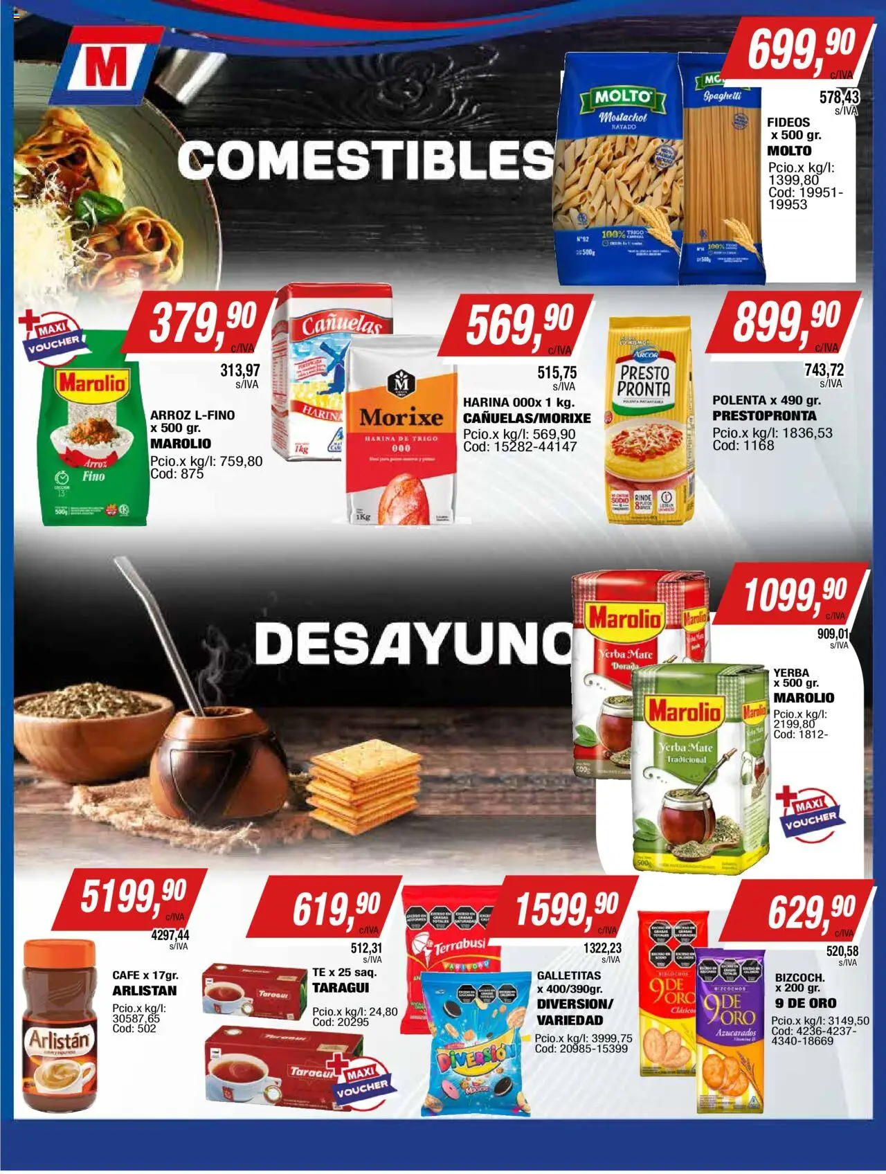 Maxiconsumo ofertas │ válido desde el 25.08.2025 | Página: 3 | Productos: Mate, Galletitas, Té, Fideos