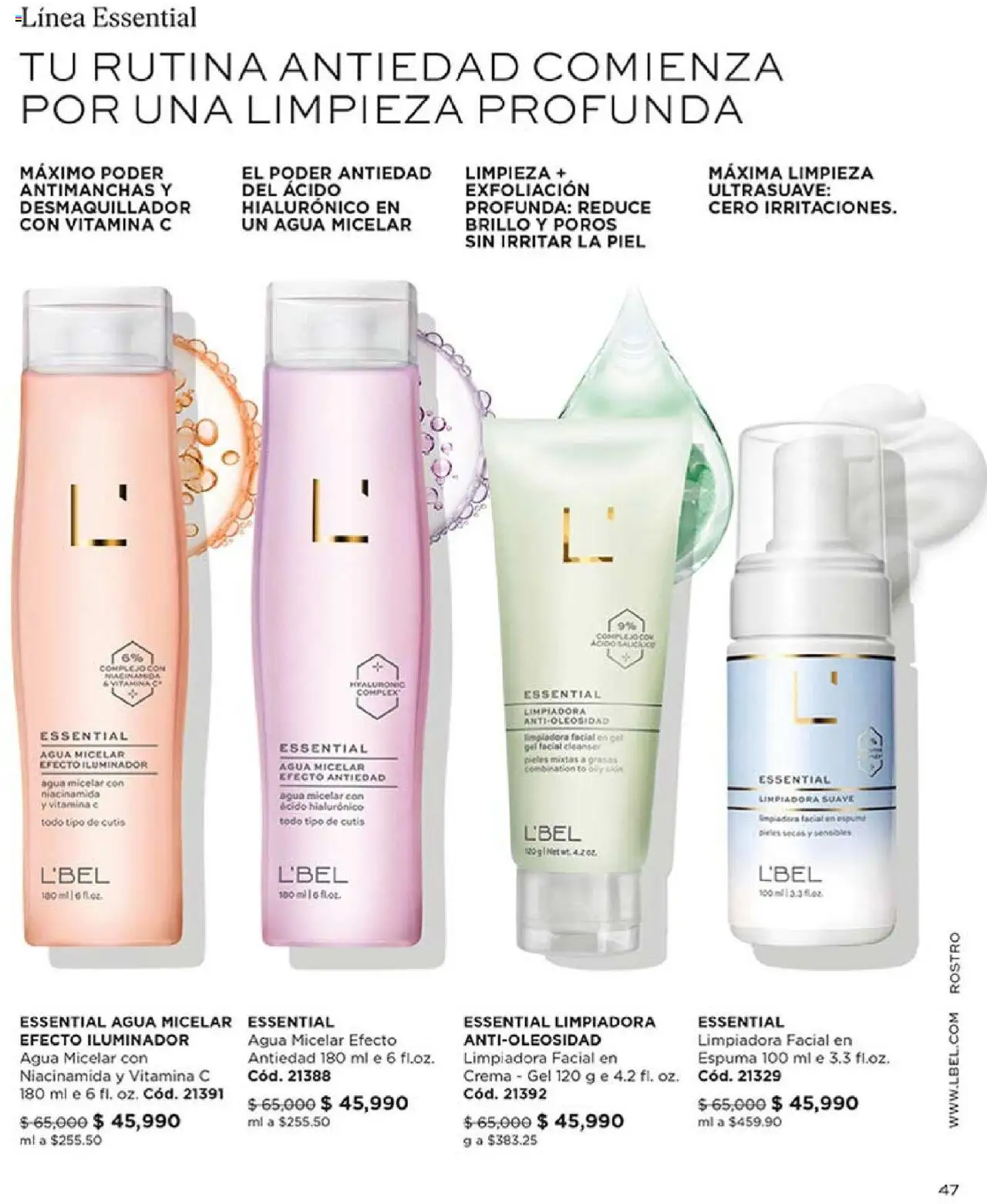 L'Bel revista - valida desde el 29.07.2025 | Página: 47 | Productos: Agua, Espuma, Crema, Brillo