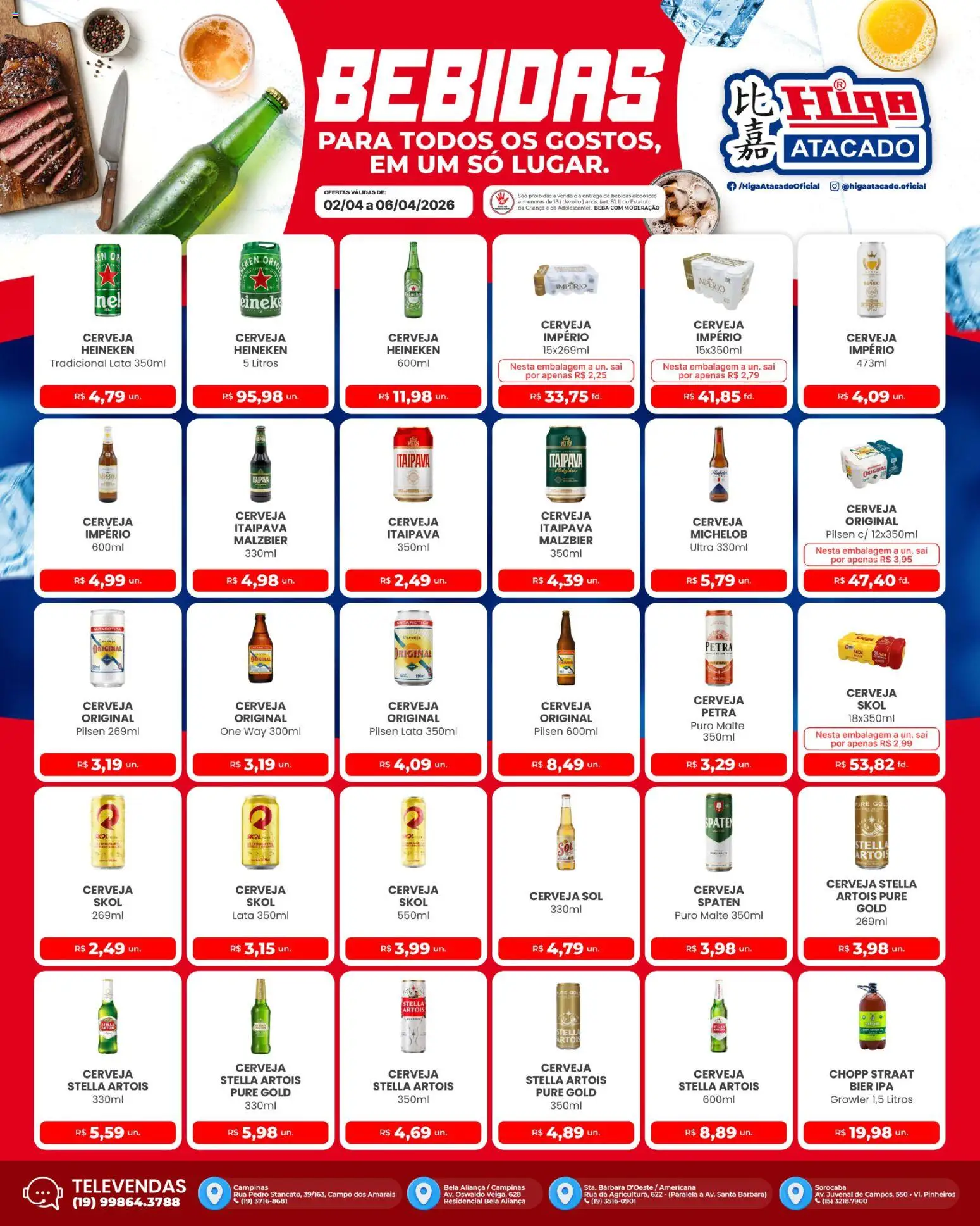 Higa Atacado Folheto - válido de 02.04.2026 | Página: 2 | Produtos: Aliança, Cerveja, Cerveja Heineken, Heineken