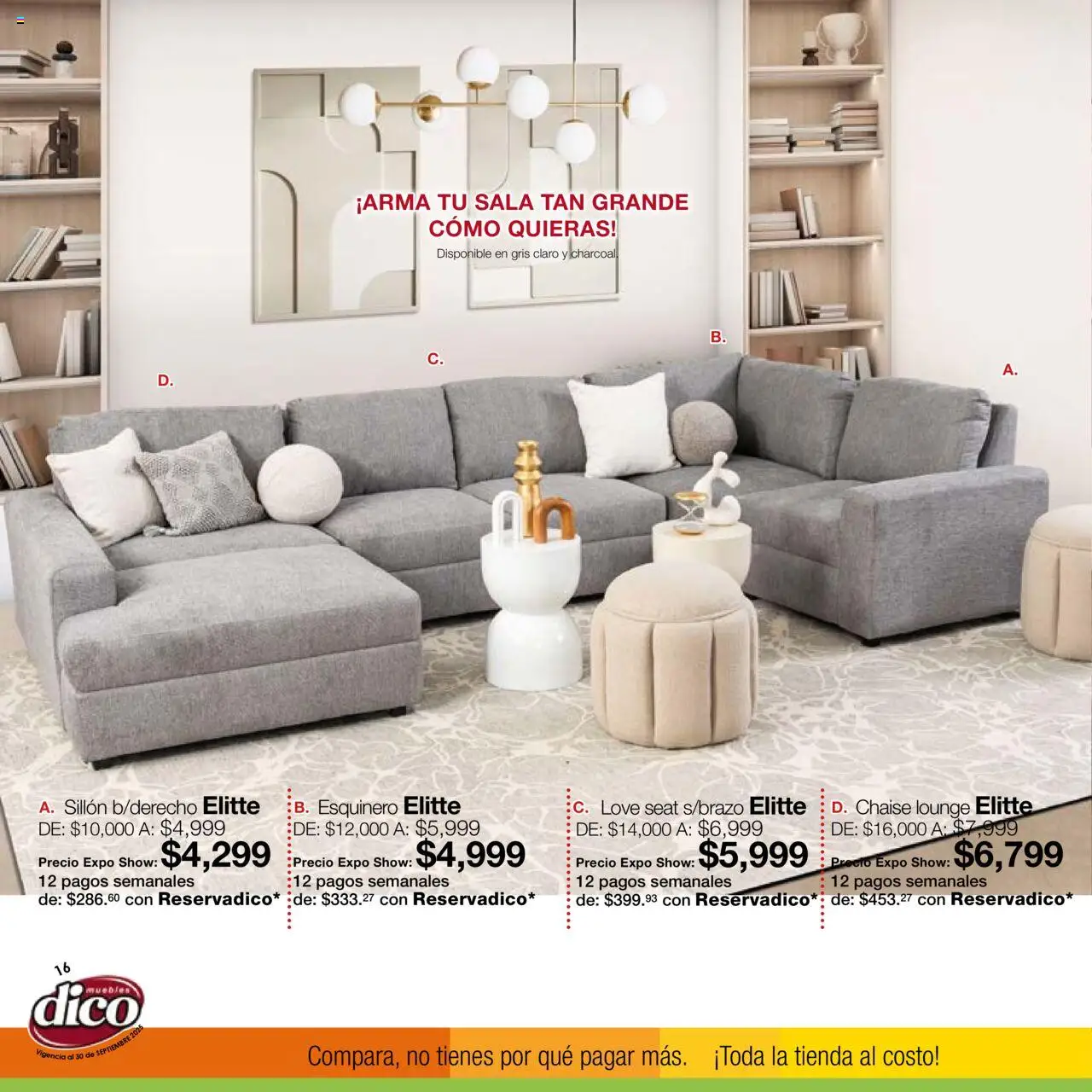 Nuevas ofertas de Muebles Dico válidas en toda la República Mexicana desde el 01.09.2025. ¡Encuentra las mejores ofertas en Muebles Dico - Catálogo Expo Show Puebla Septiembre! | Página: 16 | Productos: Sillón