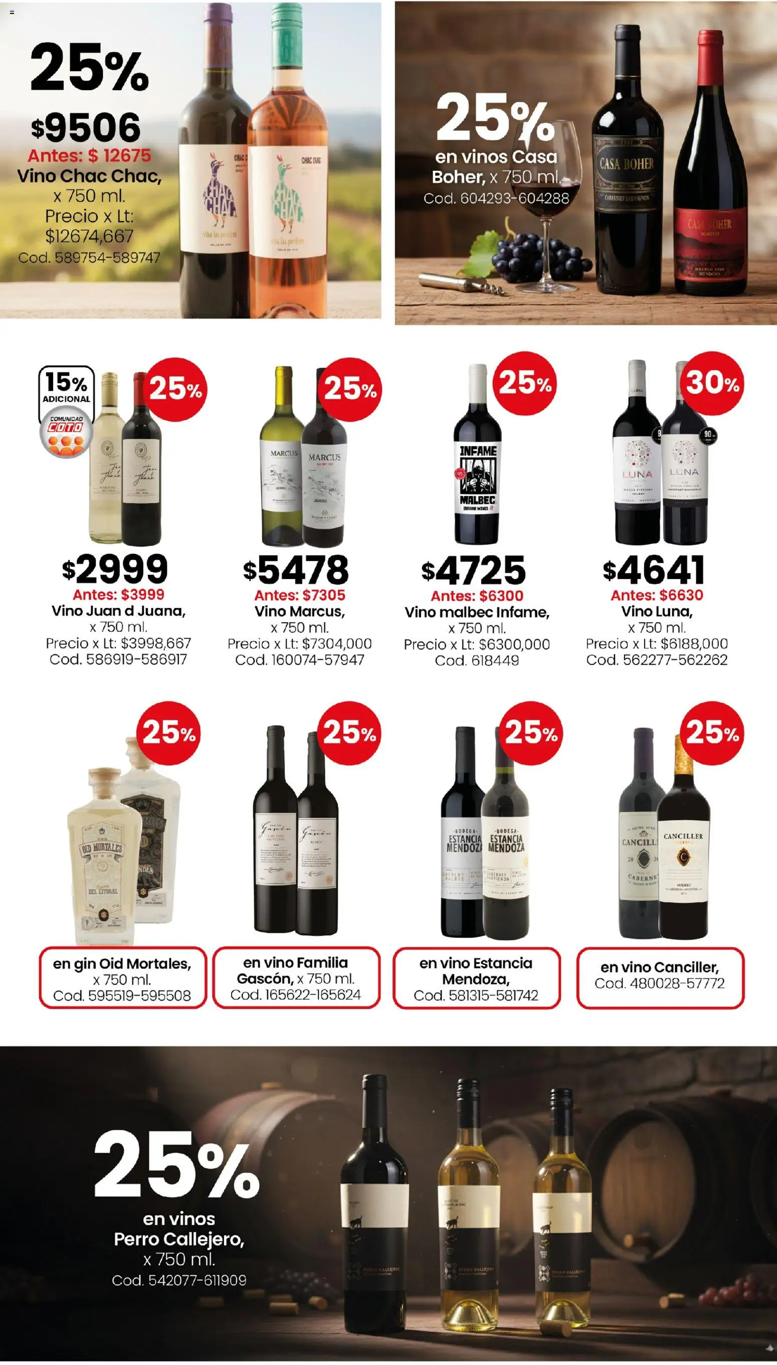 Coto - Ofertas Almacén y bebidas │ válido desde el 27.04.2026 | Página: 9 | Productos: Gin, Vino