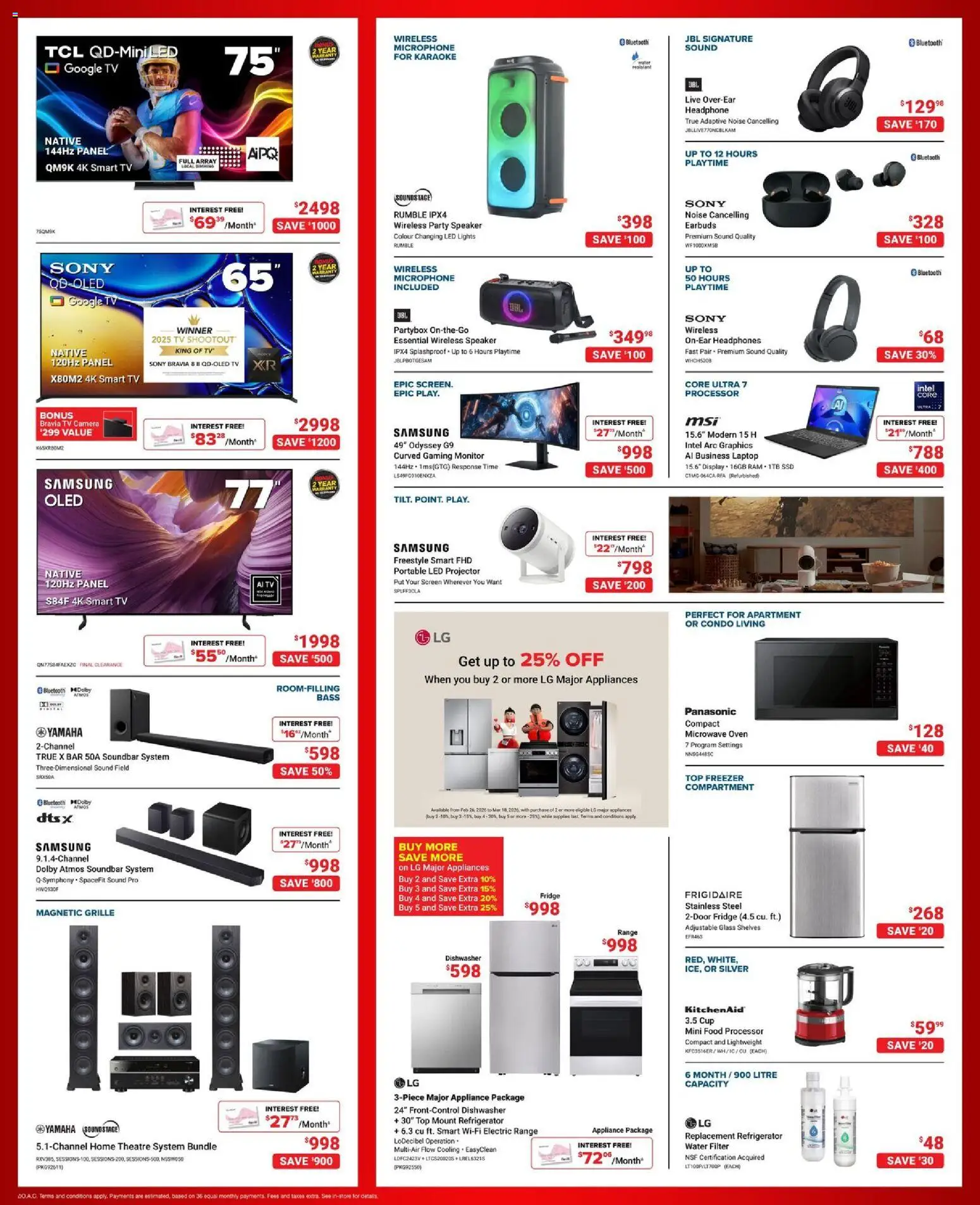 Visions flyer valid from 06.03.2026 | Page: 2 | Products: Speaker, Freezer, Oven, Microwave oven