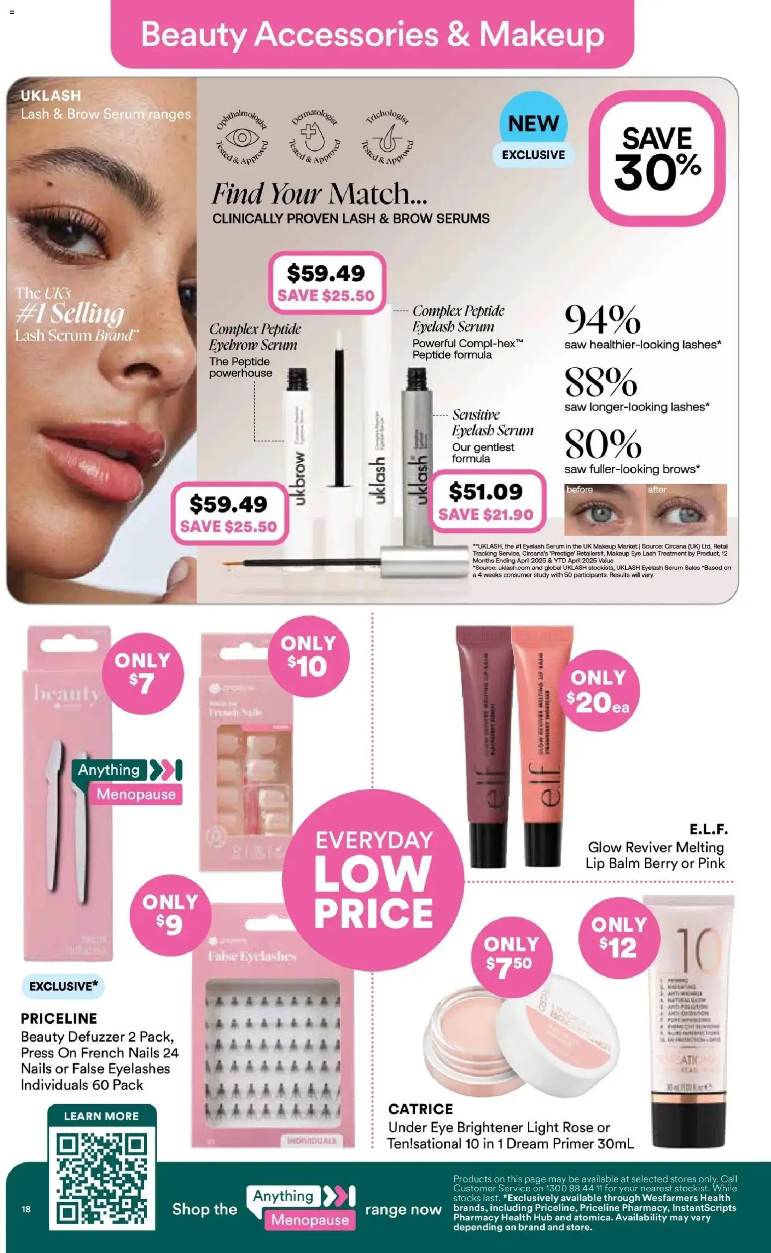 Priceline Pharmacy catalogue - valid from 01.12.2025 | Page: 18 | Products: Light, Makeup, Eyebrow, Press