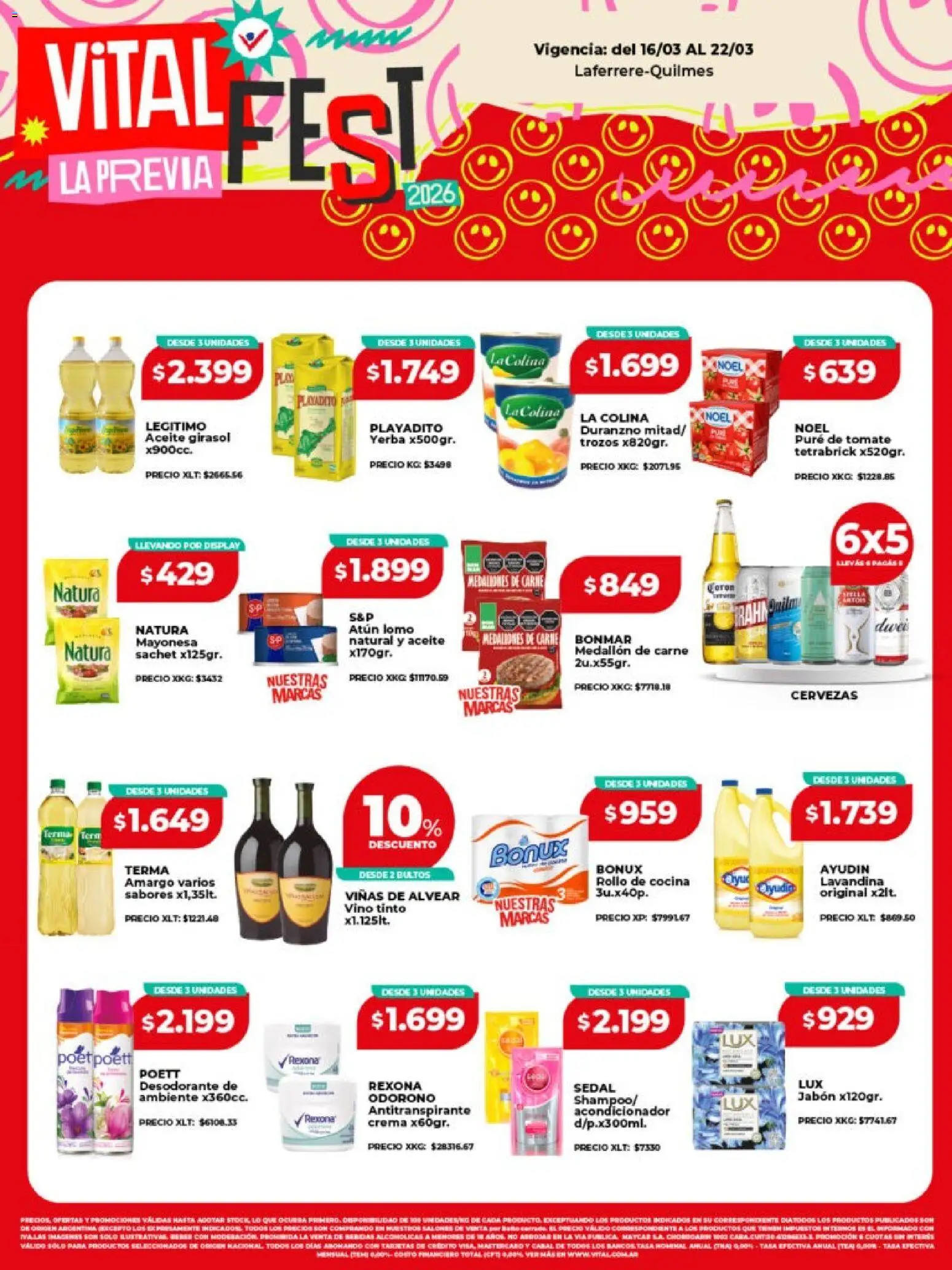 Vital - Ofertas - Laferrere  │ válido desde el 16.03.2026 | Página: 1 | Productos: Lavandina, Aceite, Desodorante, Crema