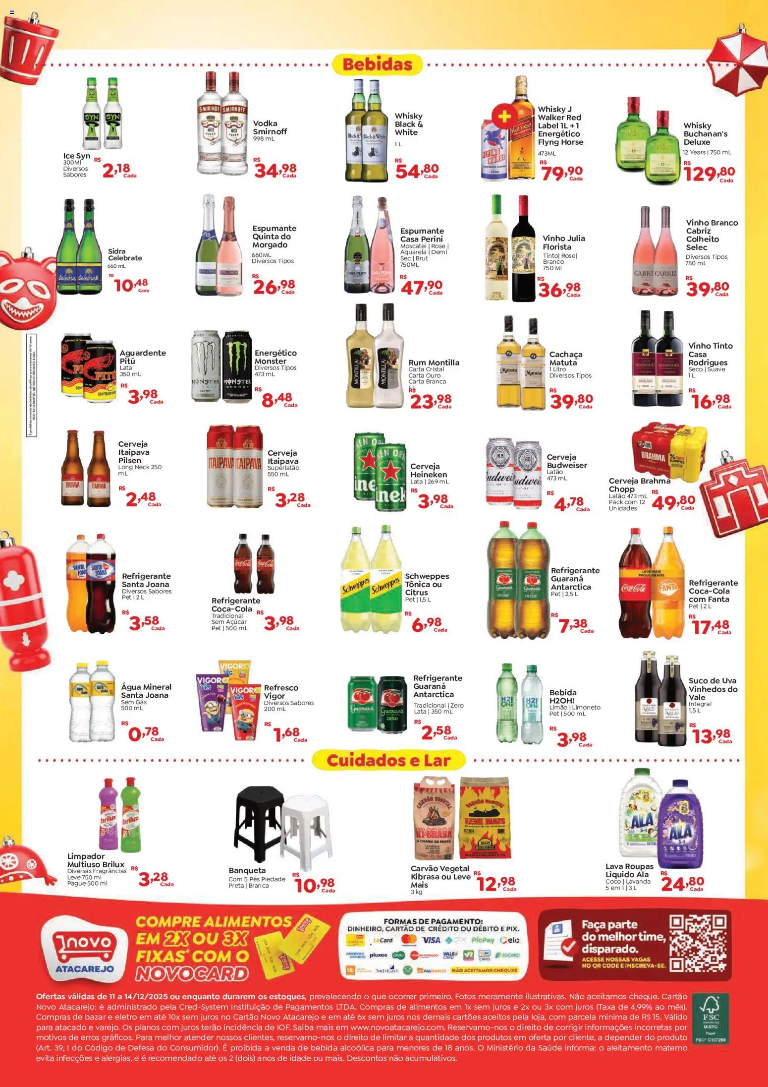 Novo Atacarejo Folheto - válido de 11.12.2025 | Página: 2 | Produtos: Guaraná, Banqueta, Água mineral, Monster