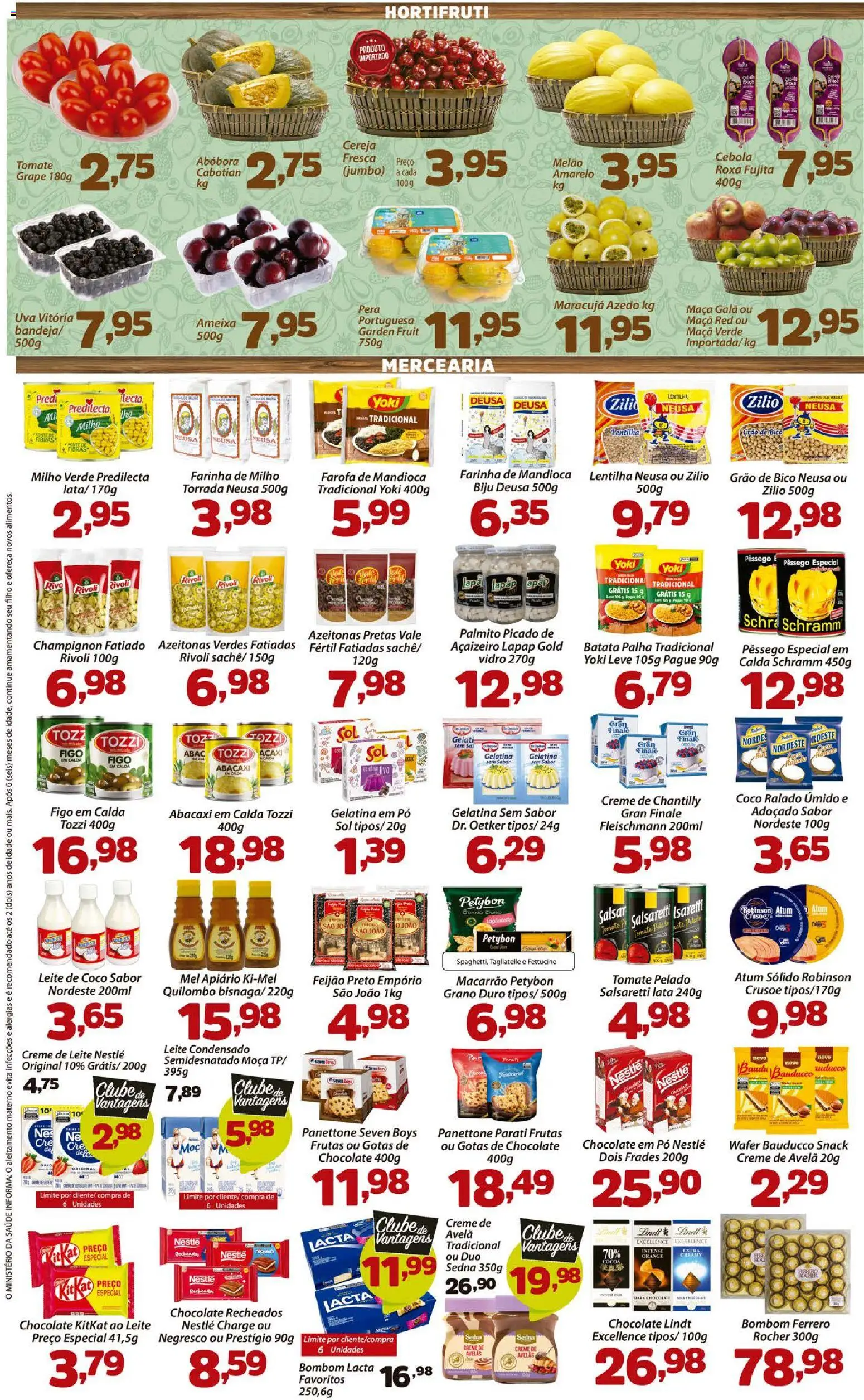 Confiança Folheto - válido de 19.12.2025 | Página: 2 | Produtos: Pêssego, Leite, Bombom, Ameixa