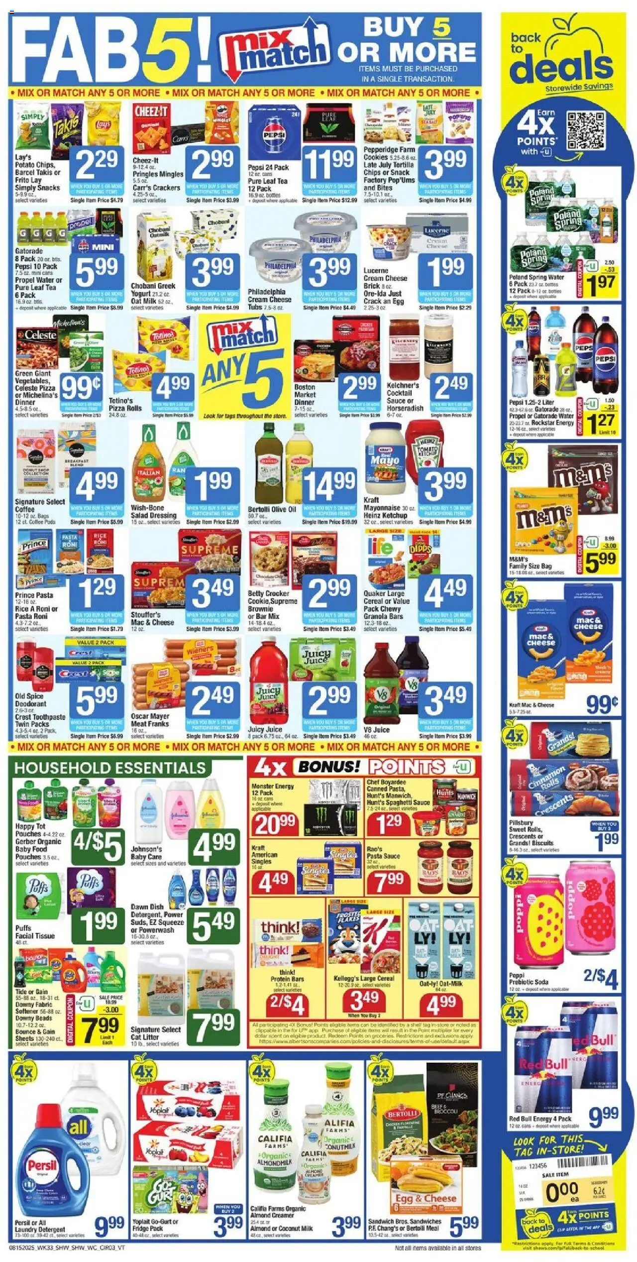 Shaw's Weekly Ad - VT - valid from 15.08.2025 | Page: 3 | Products: Rice, Beef, Chips, Baby food