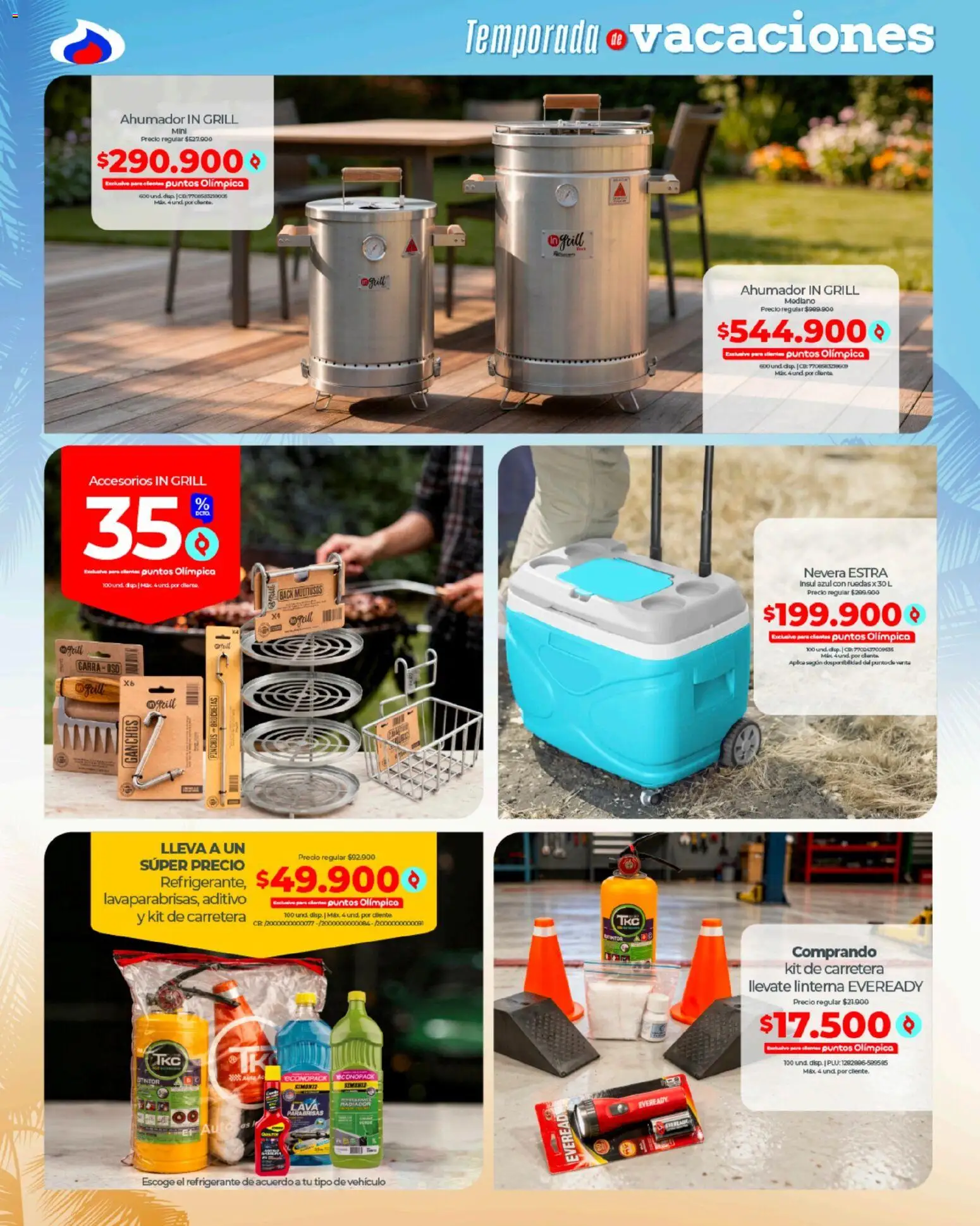 Olímpica catálogo revista - valida desde el 17.03.2026 | Página: 2 | Productos: Linterna, Radiador, Nevera