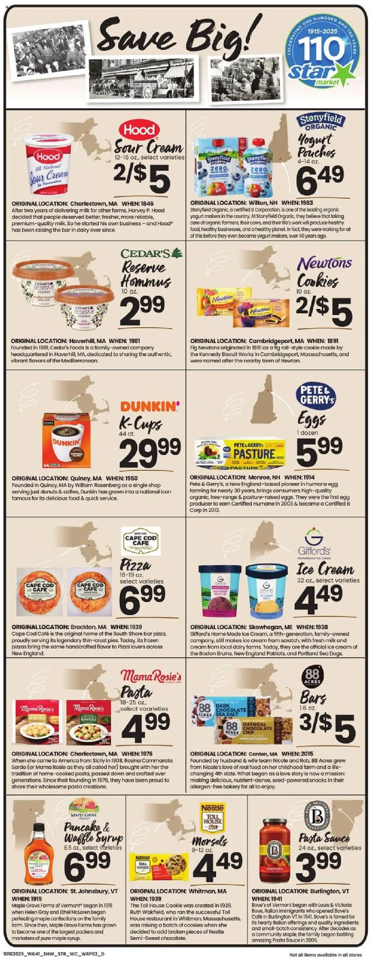 Star Market Weekly Ad - MA - valid from 10.10.2025 | Page: 2 | Products: Bakery, Chocolate, Sour cream, Cream