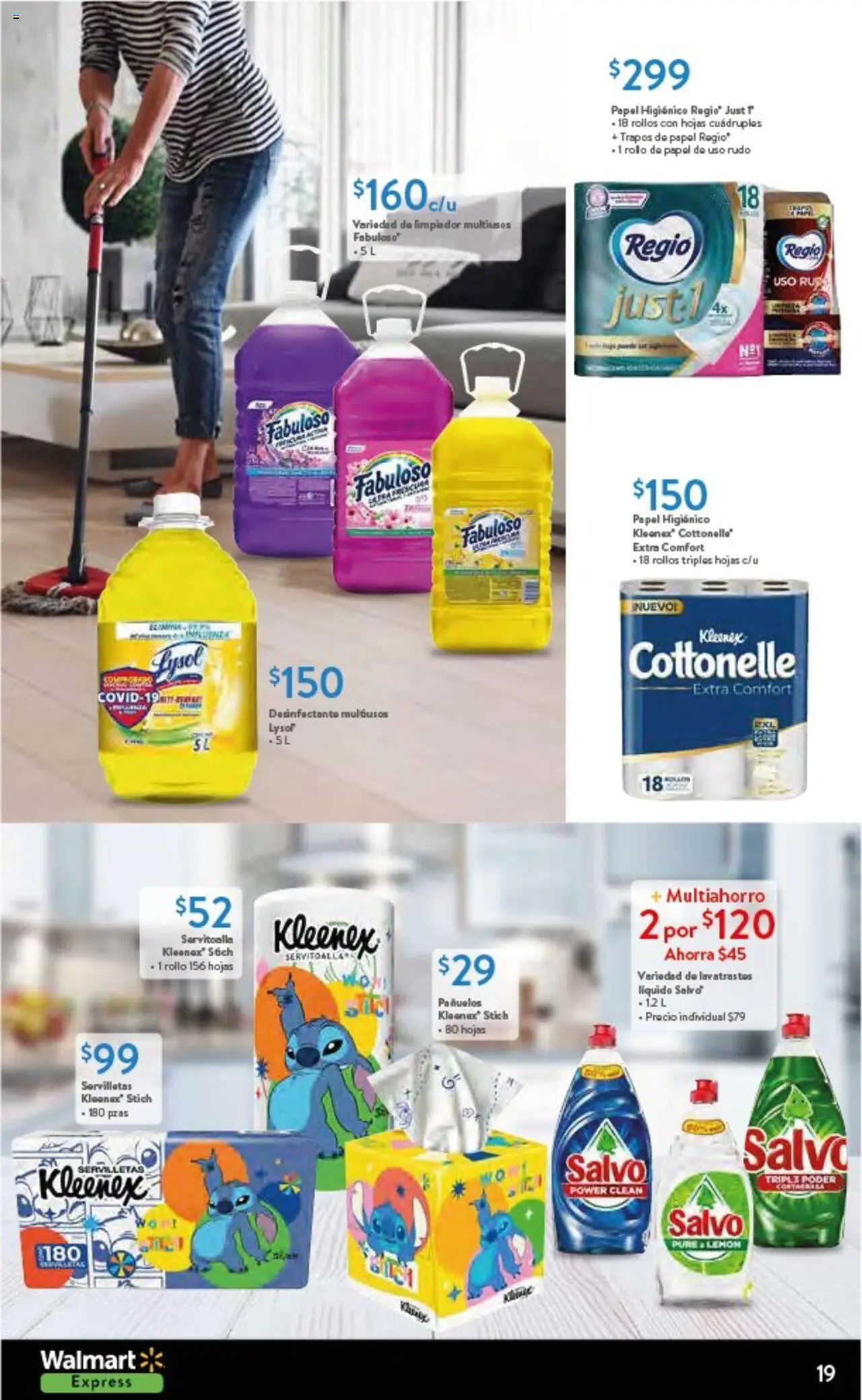 Nuevas ofertas de Walmart Express válidas en toda la República Mexicana desde el 17.09.2025. ¡Encuentra las mejores ofertas en Walmart Express - Folleto! | Página: 19 | Productos: Limpiador, Desinfectante, Papel higiénico, Servilletas