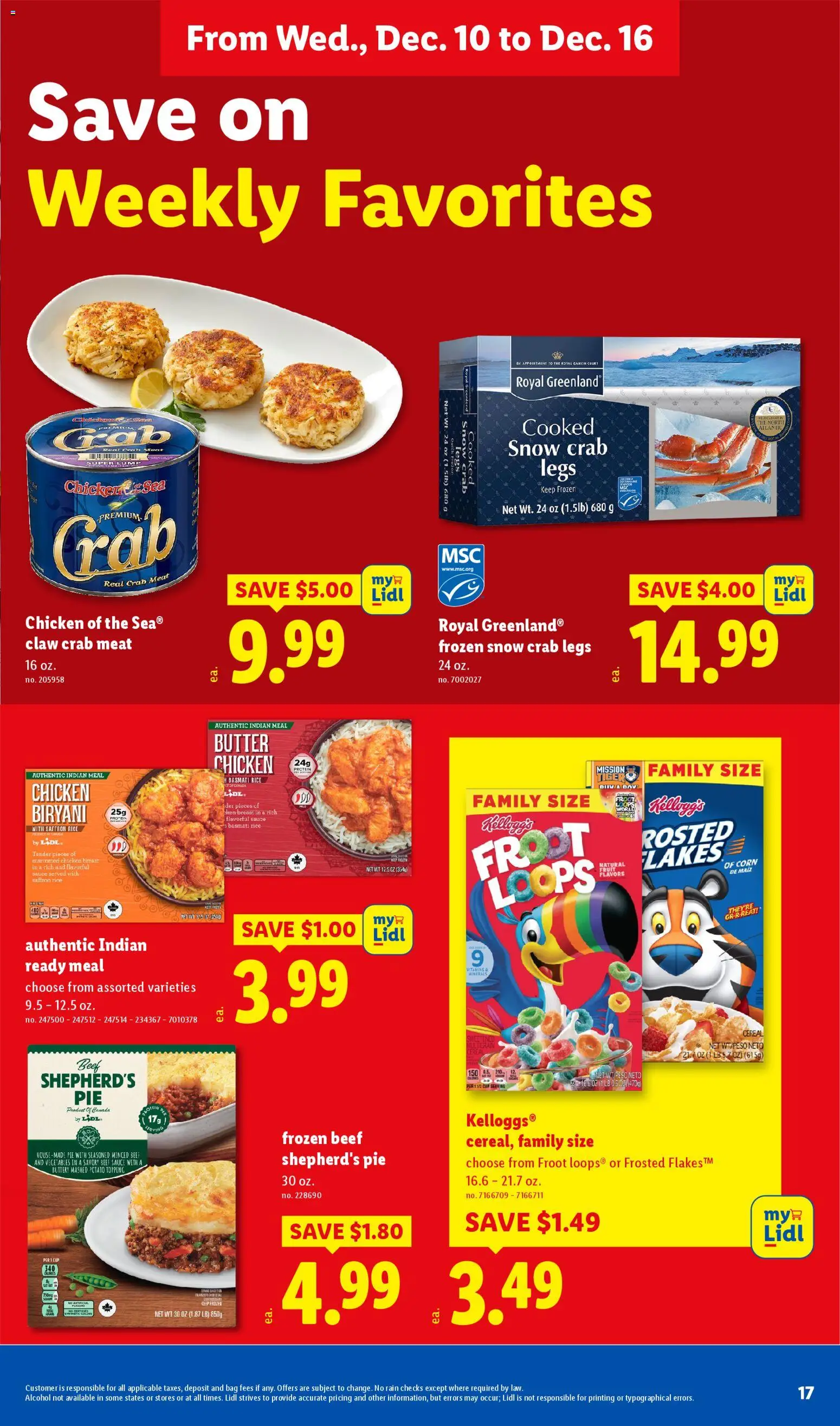 Lidl Weekly Ad - valid from 10.12.2025 | Page: 17 | Products: Corn, Rice, Beef, Sauce
