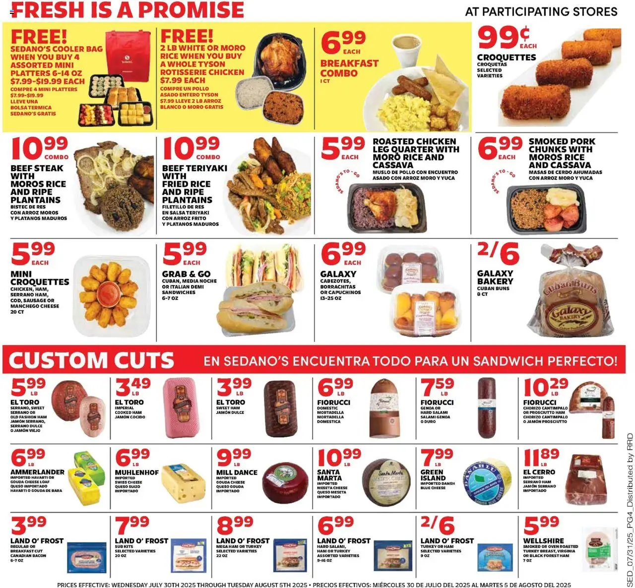 Sedano's Weekly Ad - valid from 30.07.2025 | Page: 4 | Products: Ham, Pork, Beef, Bag