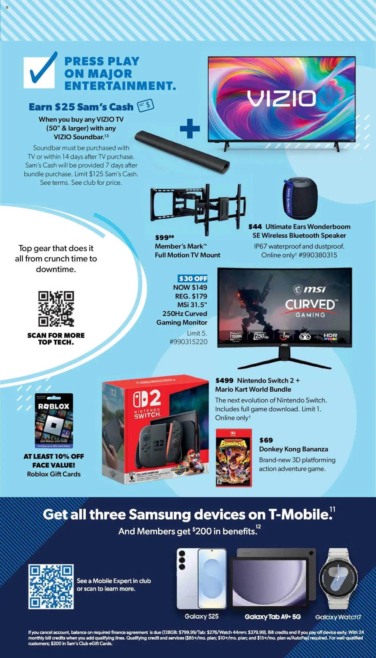 Sam's Club Instant Savings - valid from 23.07.2025 | Page: 33 | Products: Switch, Monitor, Game, Speaker