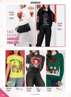 Vista previa de Andrea catálogo Outlet, nuevo folleto de la tienda, válido en México a partir del 21.12.2025 | Página: 178 | Productos: Suéter, Ropa, Sudadera, Playera