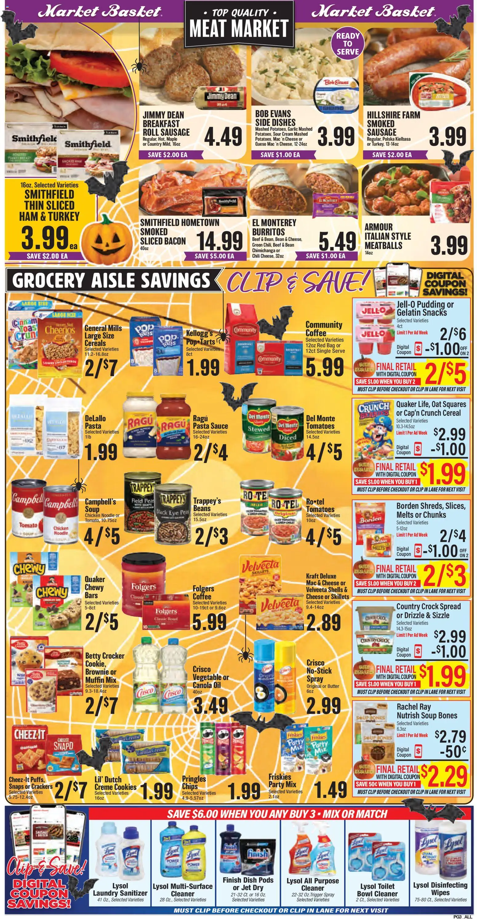 Market Basket Weekly Ad - valid from 29.10.2025 | Page: 3 | Products: Clip, Coffee, Tomatoes, Muffin