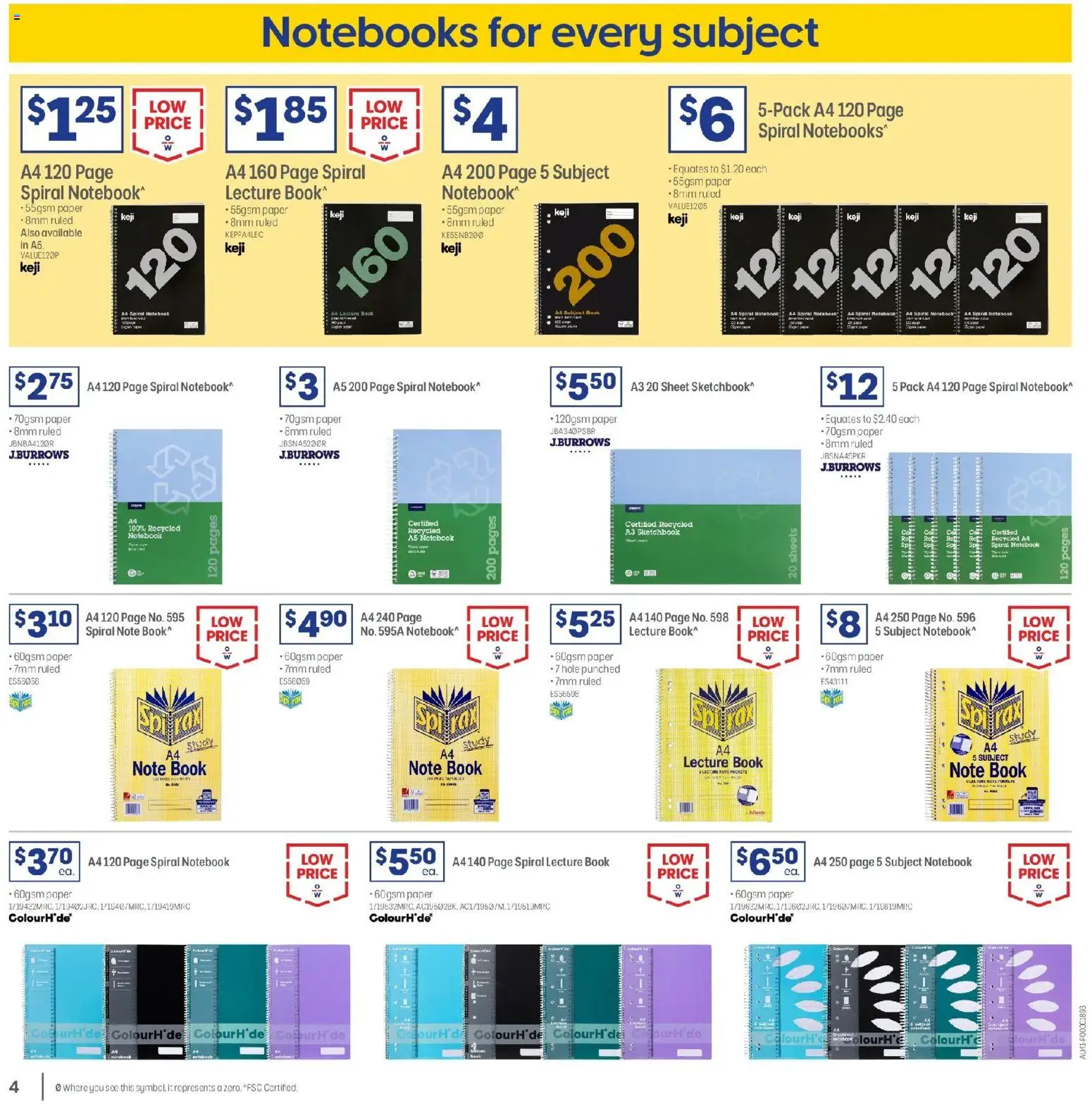 Officeworks catalogue - valid from 01.01.2026 | Page: 4 | Products: Notebook