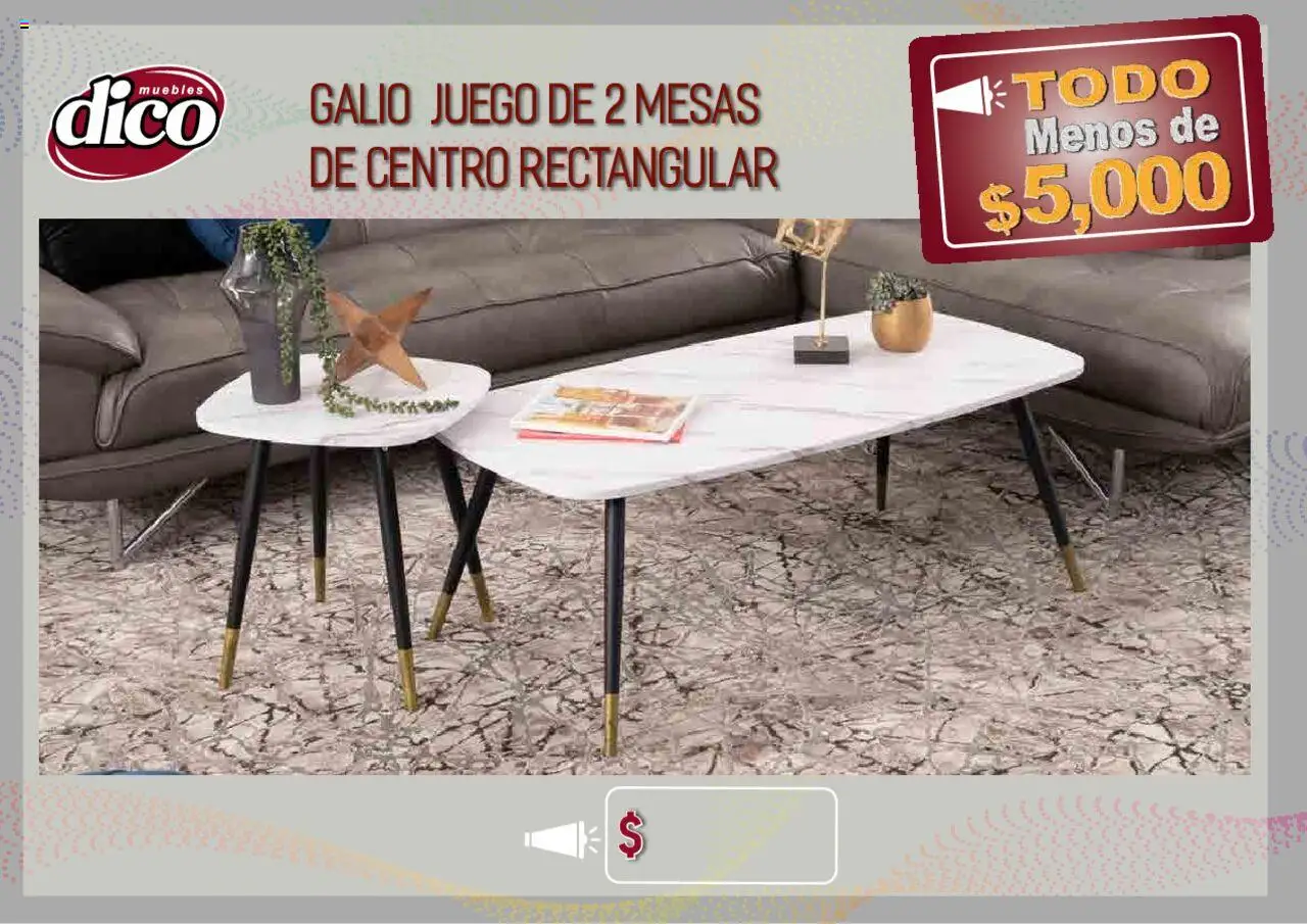 Nuevas ofertas de Muebles Dico válidas en toda la República Mexicana desde el 12.02.2025. ¡Encuentra las mejores ofertas en Muebles Dico catálogo Todo Menos! | Página: 49 | Productos: Juego