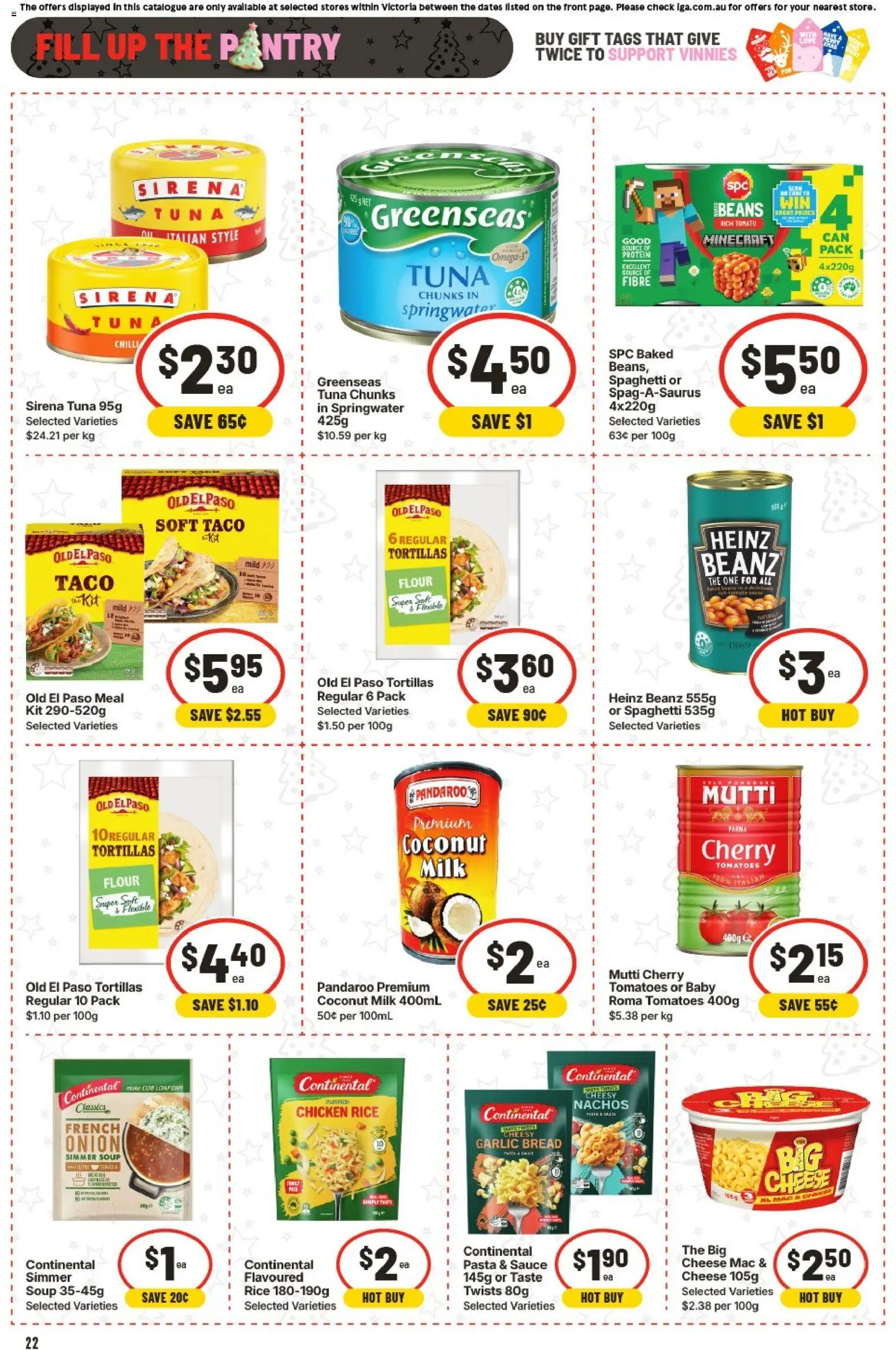 IGA catalogue - valid from 26.11.2025 | Page: 22 | Products: Milk, Flour, Bread, Sauce