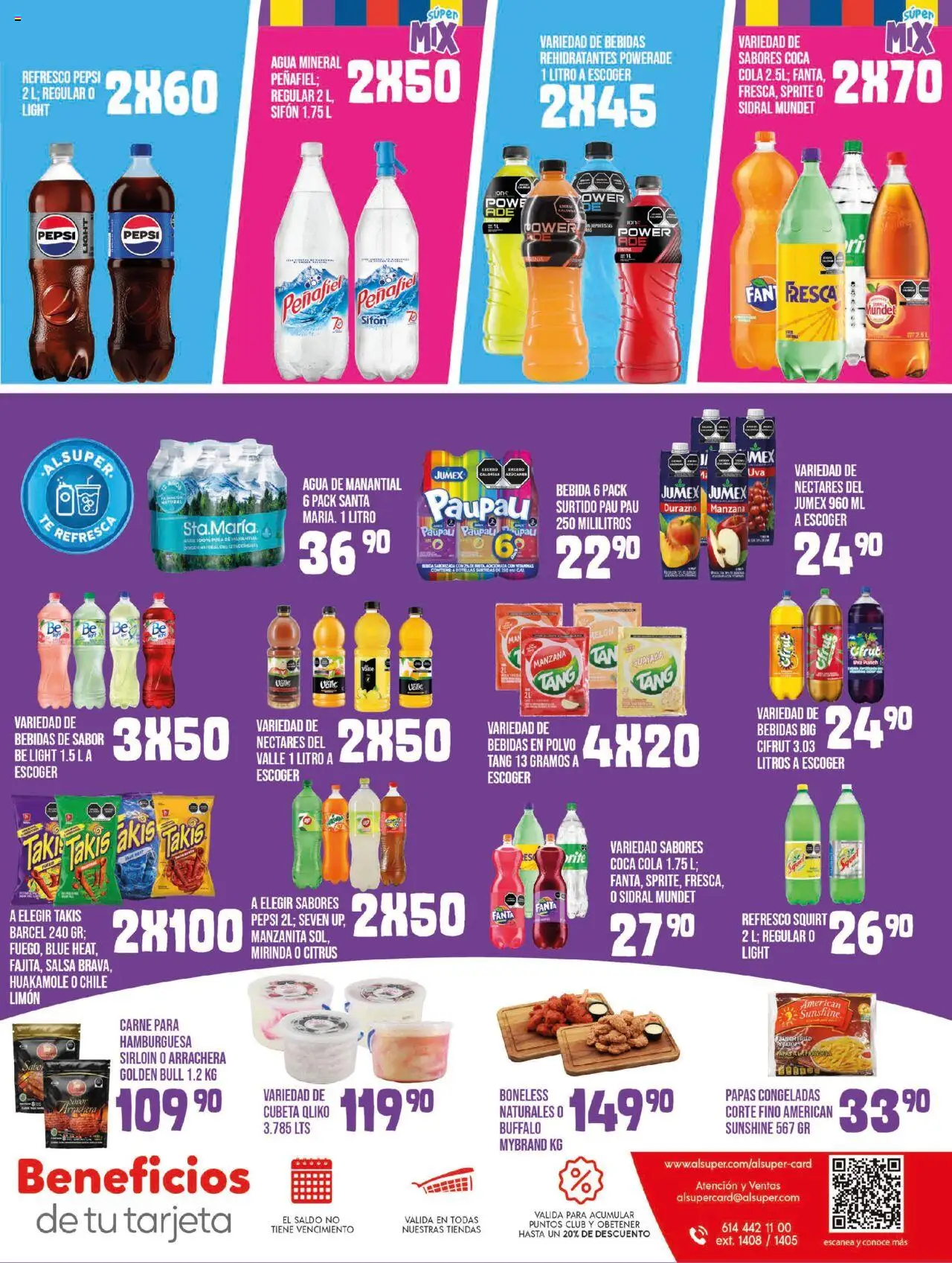 Nuevas ofertas de Alsuper válidas en toda la República Mexicana desde el 17.06.2025. ¡Encuentra las mejores ofertas en Alsuper folleto! | Página: 7 | Productos: Refresco, Agua, Limón, Uva