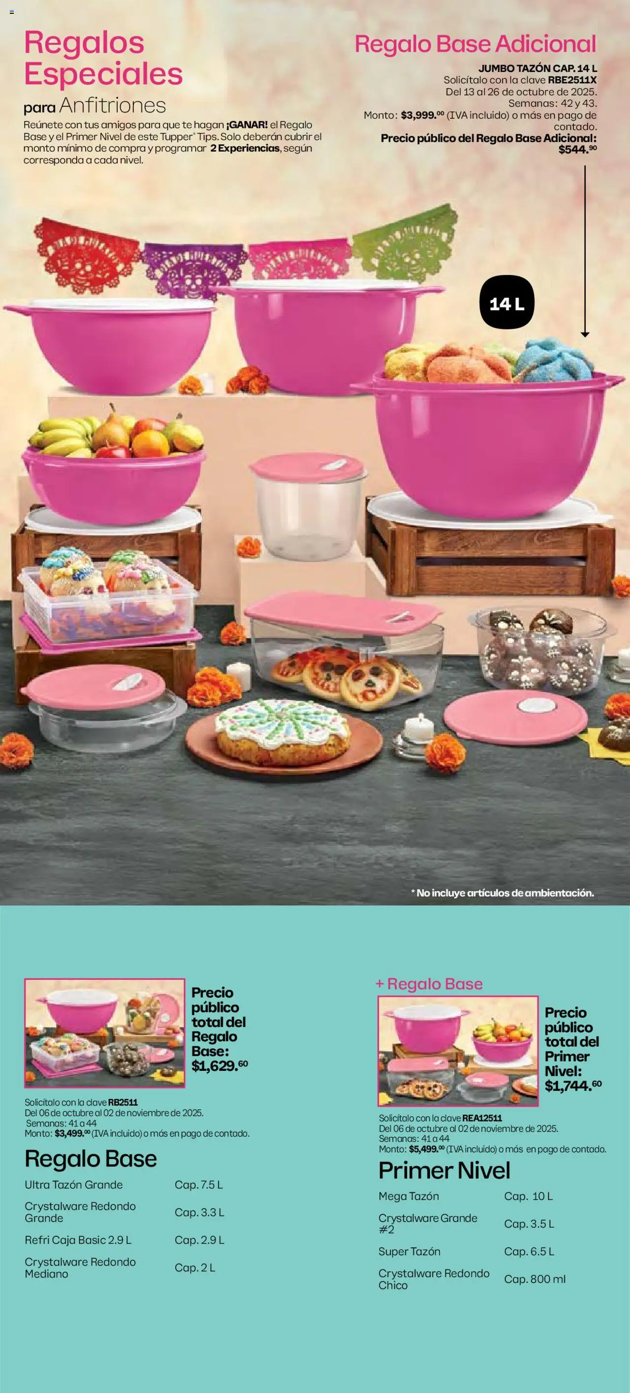 Nuevas ofertas de Tupperware válidas en toda la República Mexicana desde el 06.10.2025. ¡Encuentra las mejores ofertas en Tupperware - Catálogo! | Página: 54 | Productos: Tupper, Té, Caja